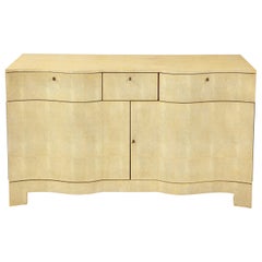 Large Two-Door Chest in the Style of Samuel Marx in Faux Shagreen