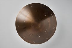 Large Raul Reyes 'Rey 26' Perforated Patinated Brass Dome Chandelier