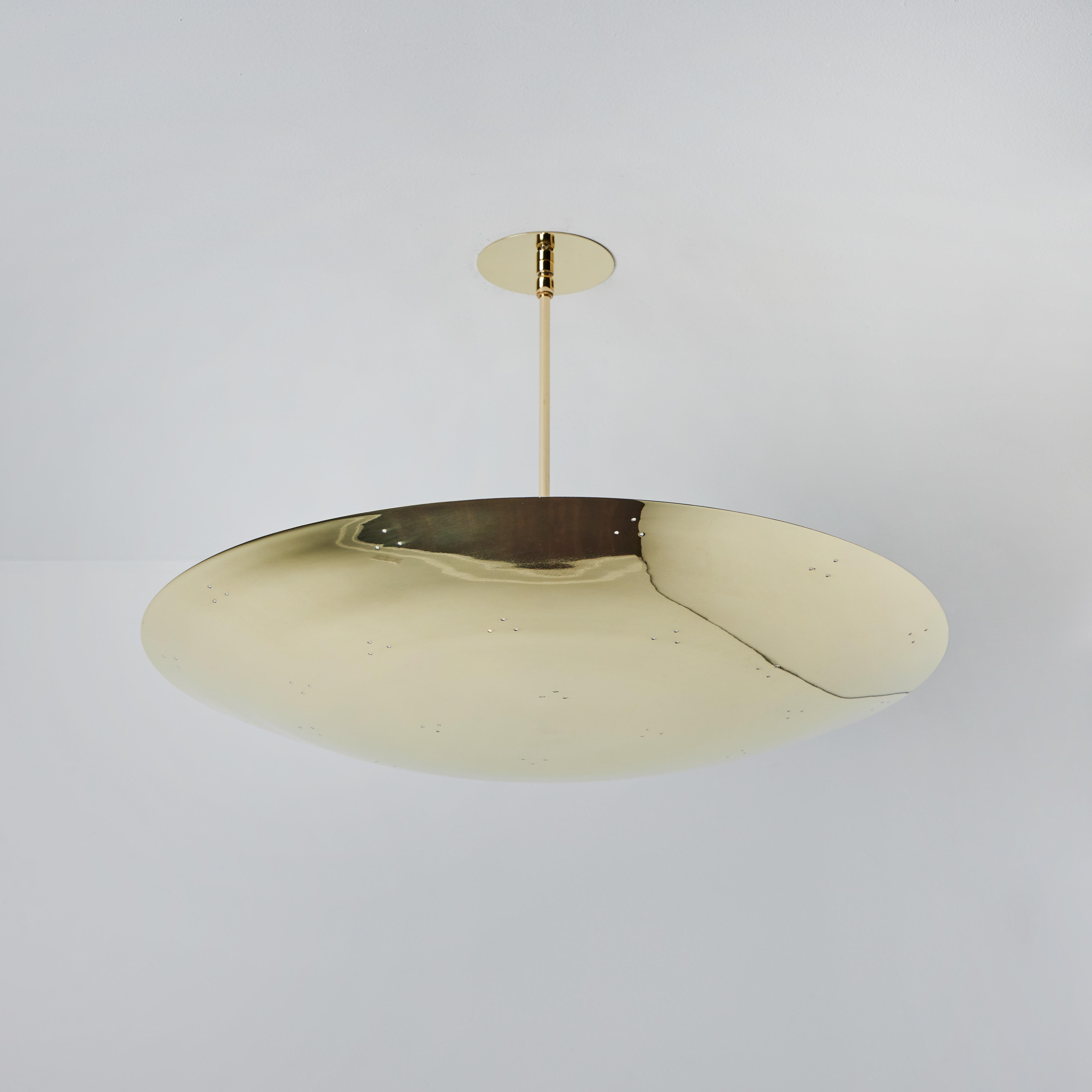 Großer Raul Reyes 'Rey 26' Dome-Kronleuchter aus poliertem Messing mit Perforation im Angebot 2