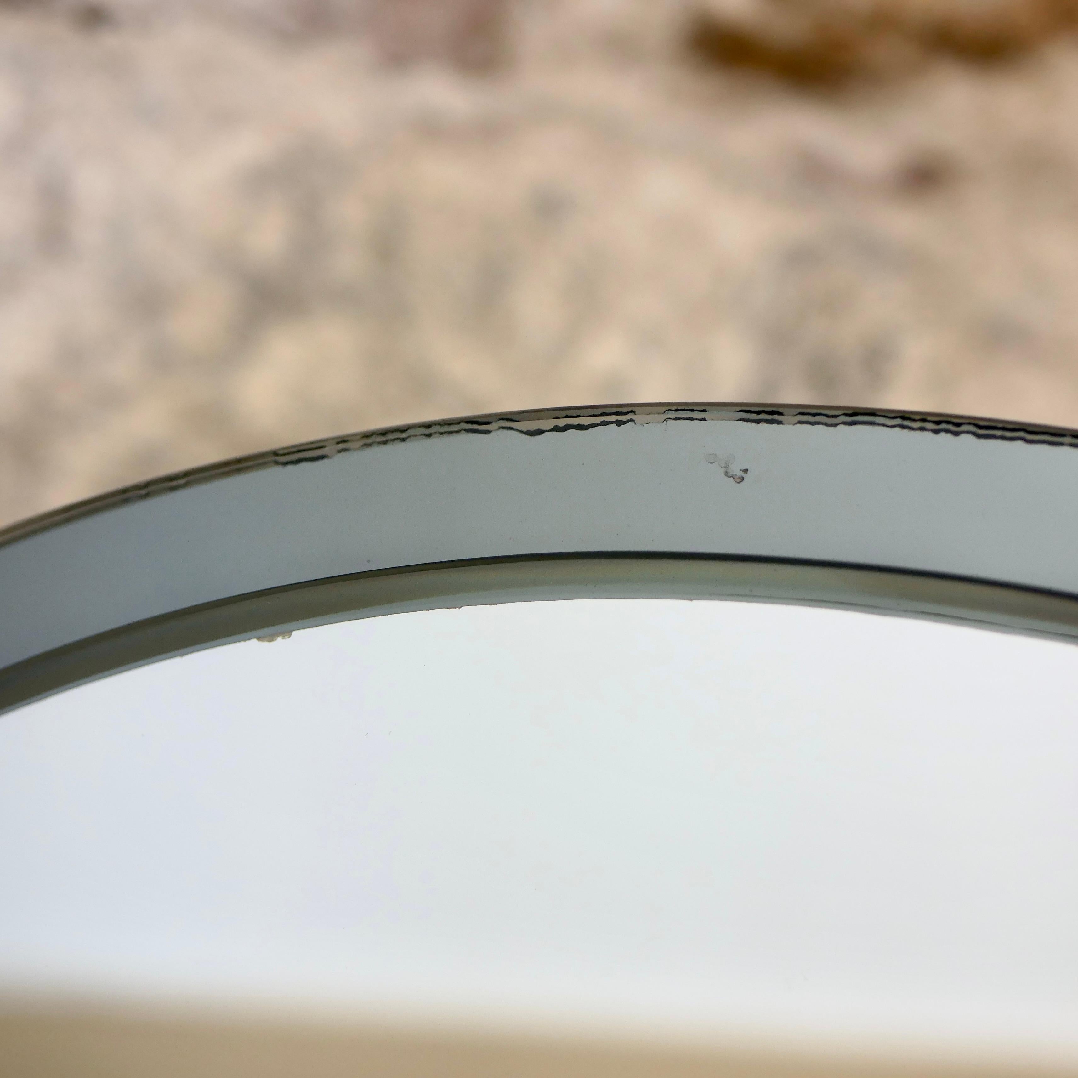 Large two layers oval mirror by Veca, made in Italy, 1970s For Sale 3