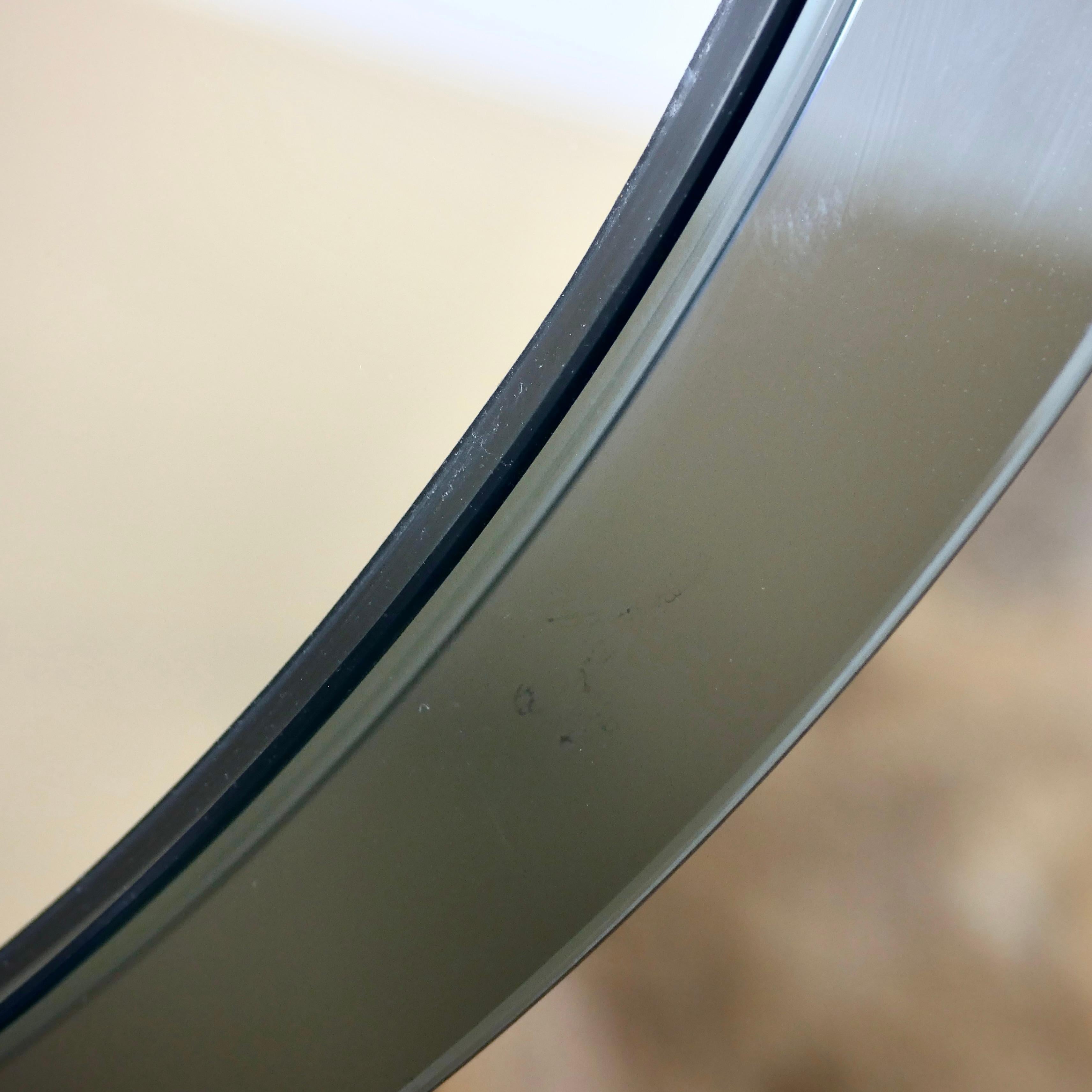 Large two layers oval mirror by Veca, made in Italy, 1970s For Sale 4