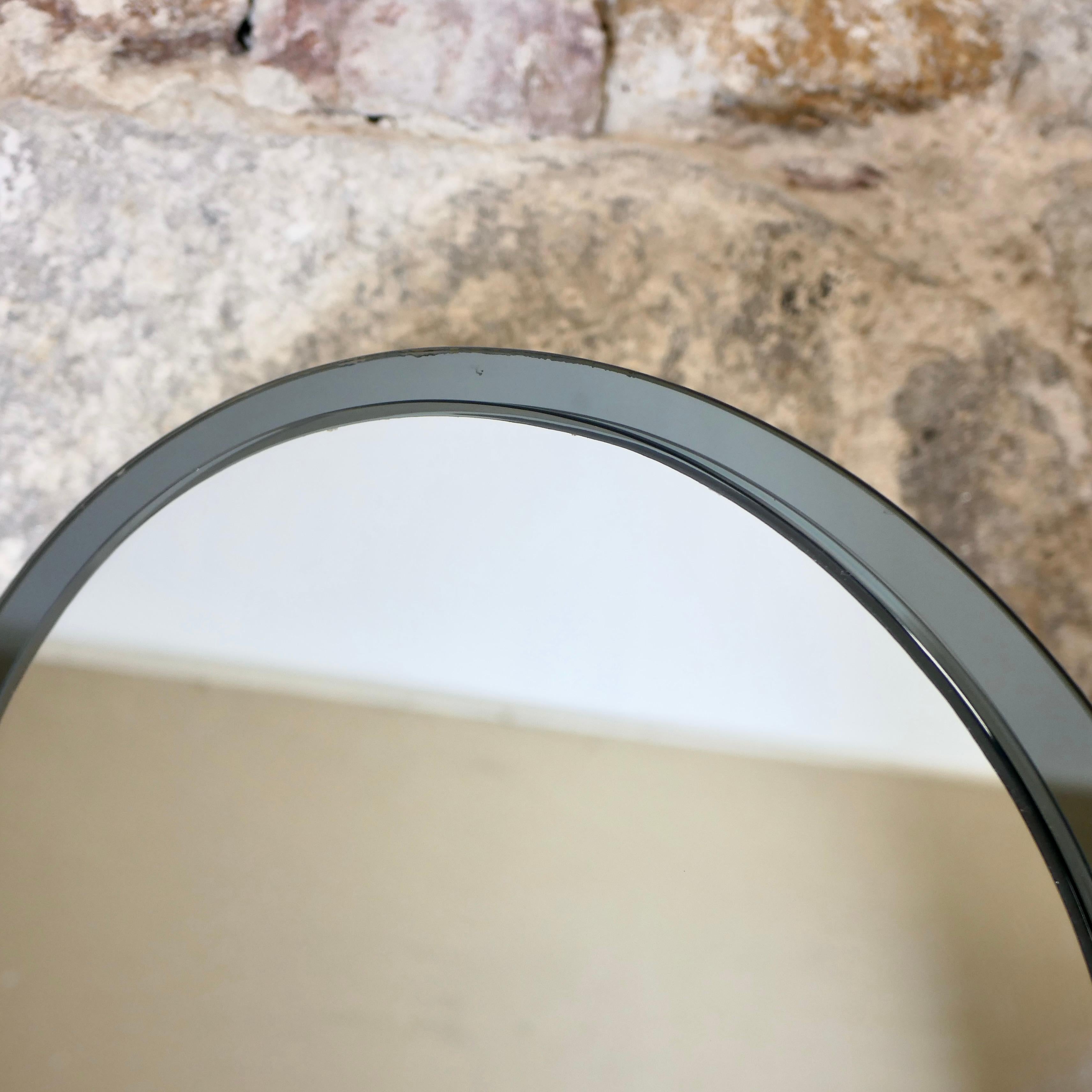Large two layers oval mirror by Veca, made in Italy, 1970s For Sale 5