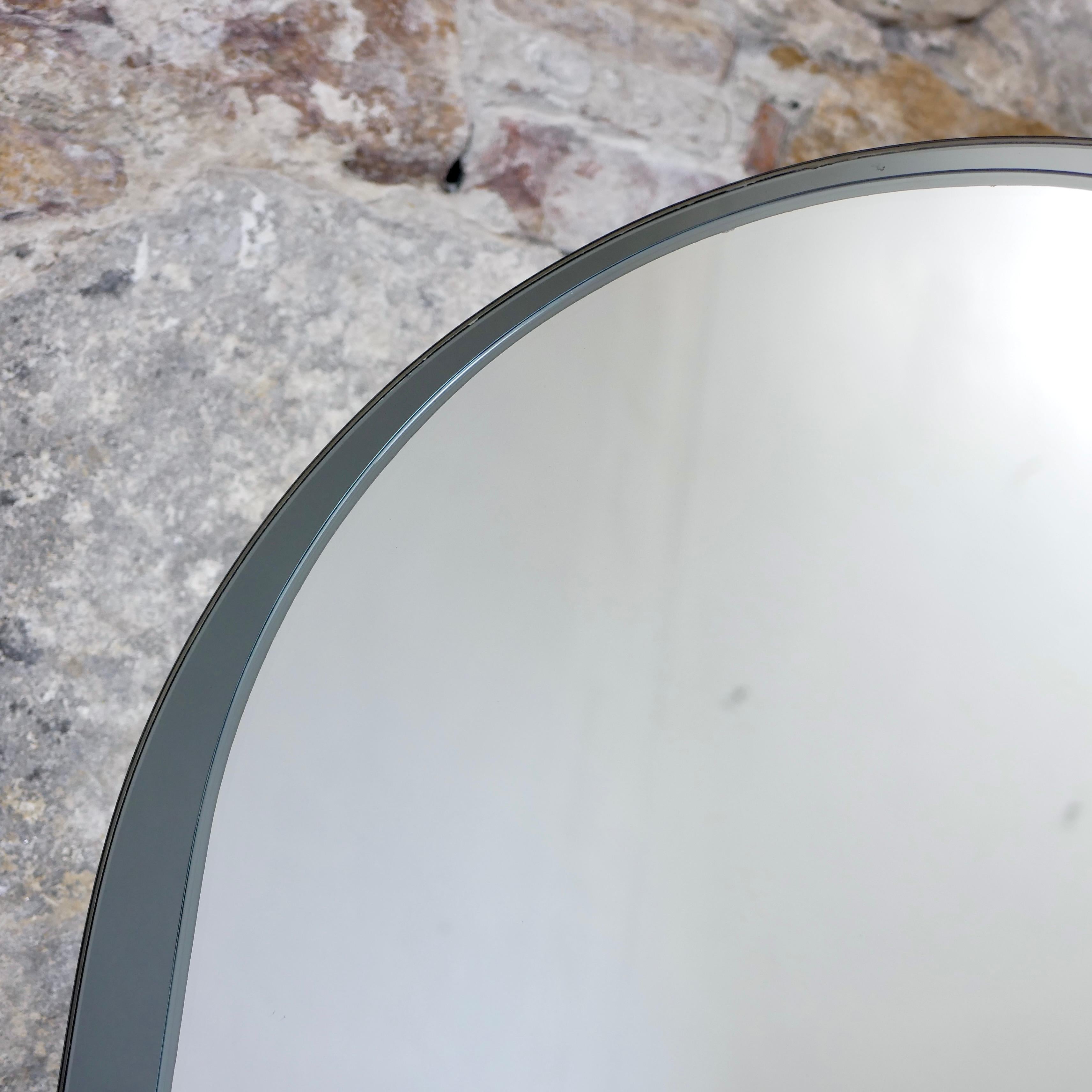 Large two layers oval mirror by Veca, made in Italy, 1970s For Sale 7