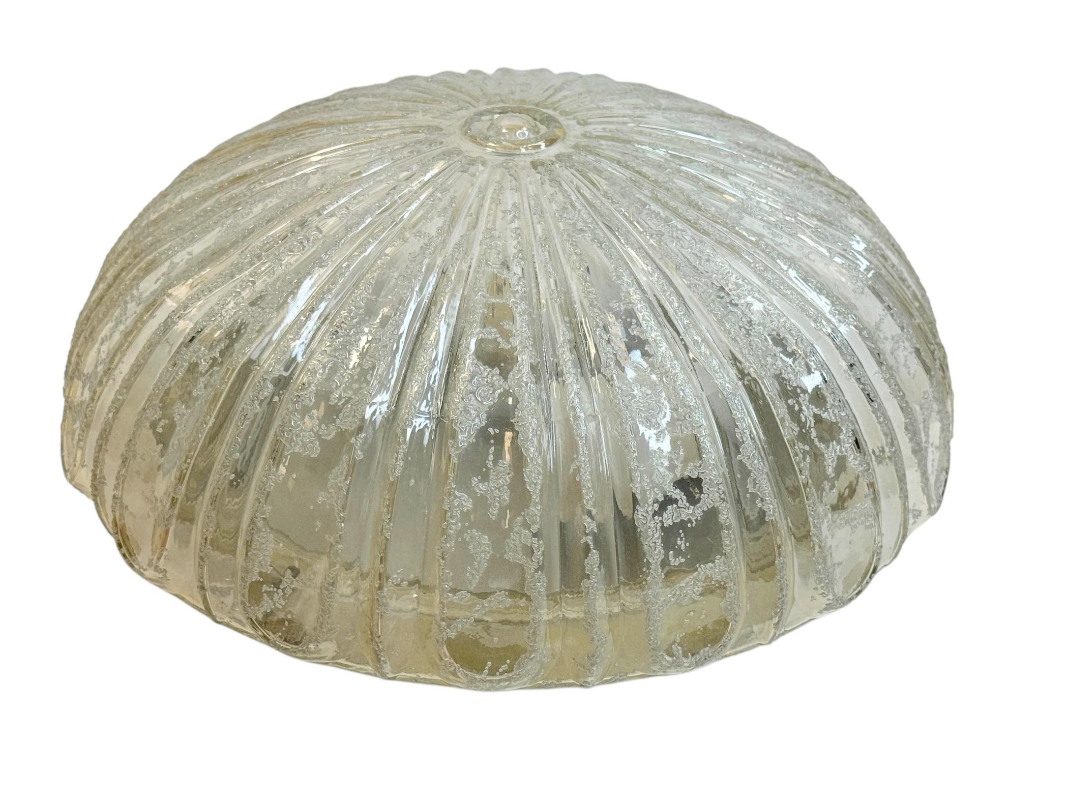 large two light Futuristic Pattern Limburg Flush Mount Ceiling Light, 1960s For Sale 3