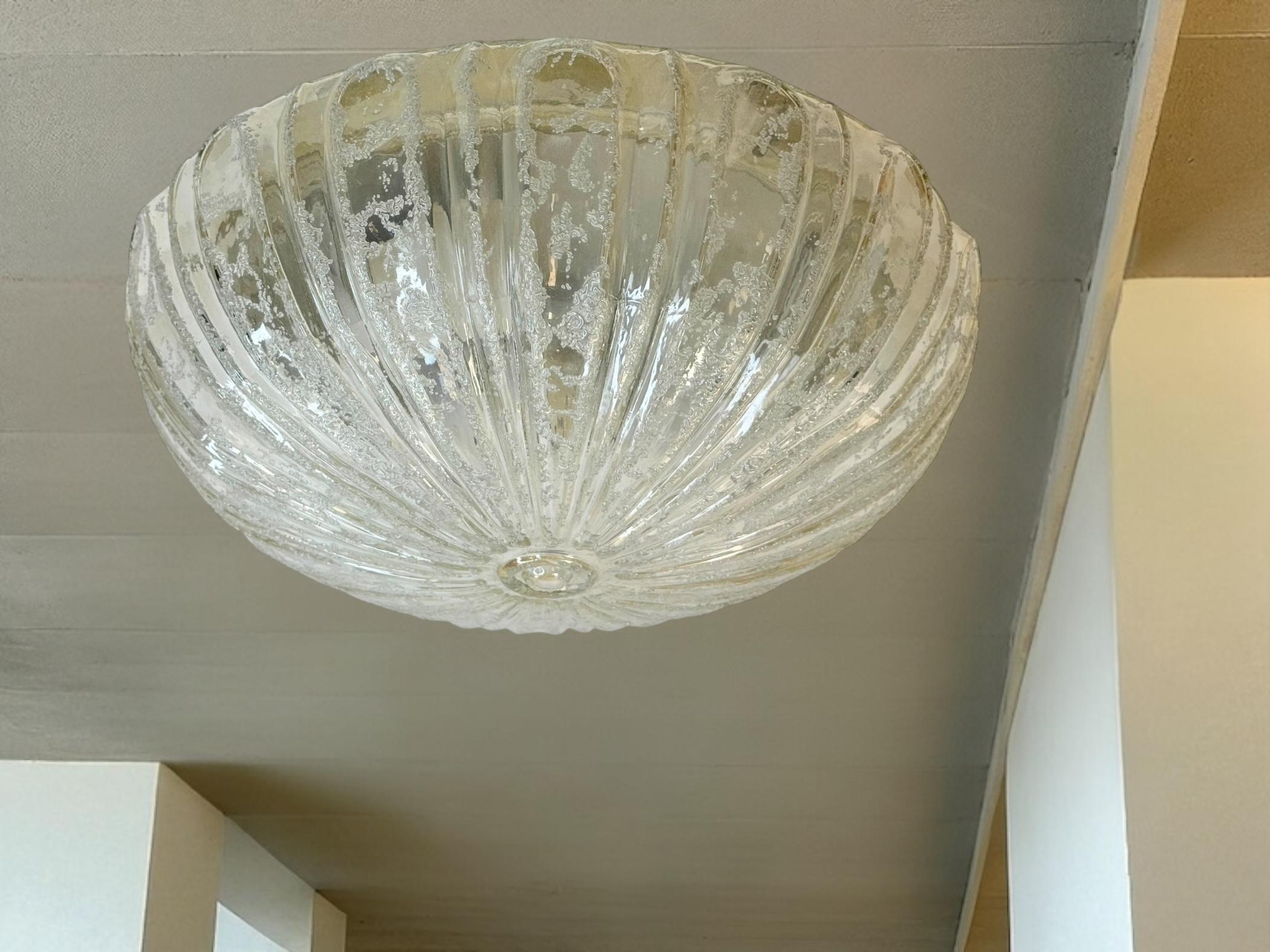 large two light Futuristic Pattern Limburg Flush Mount Ceiling Light, 1960s For Sale 5