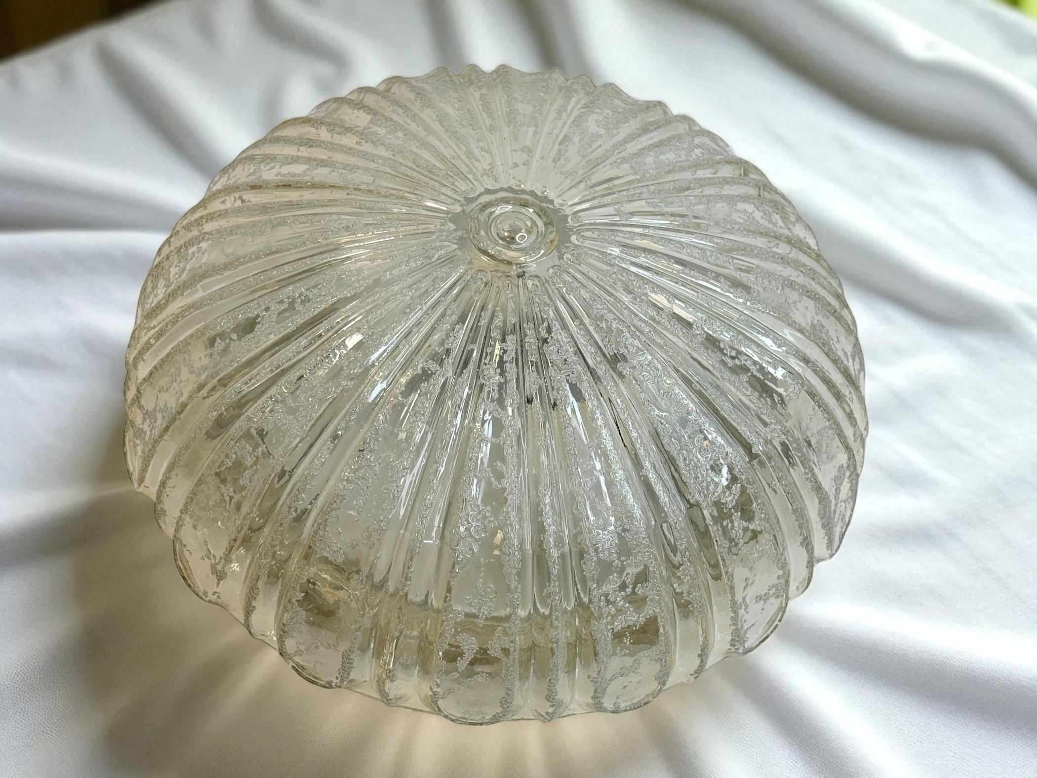 large two light Futuristic Pattern Limburg Flush Mount Ceiling Light, 1960s For Sale 6