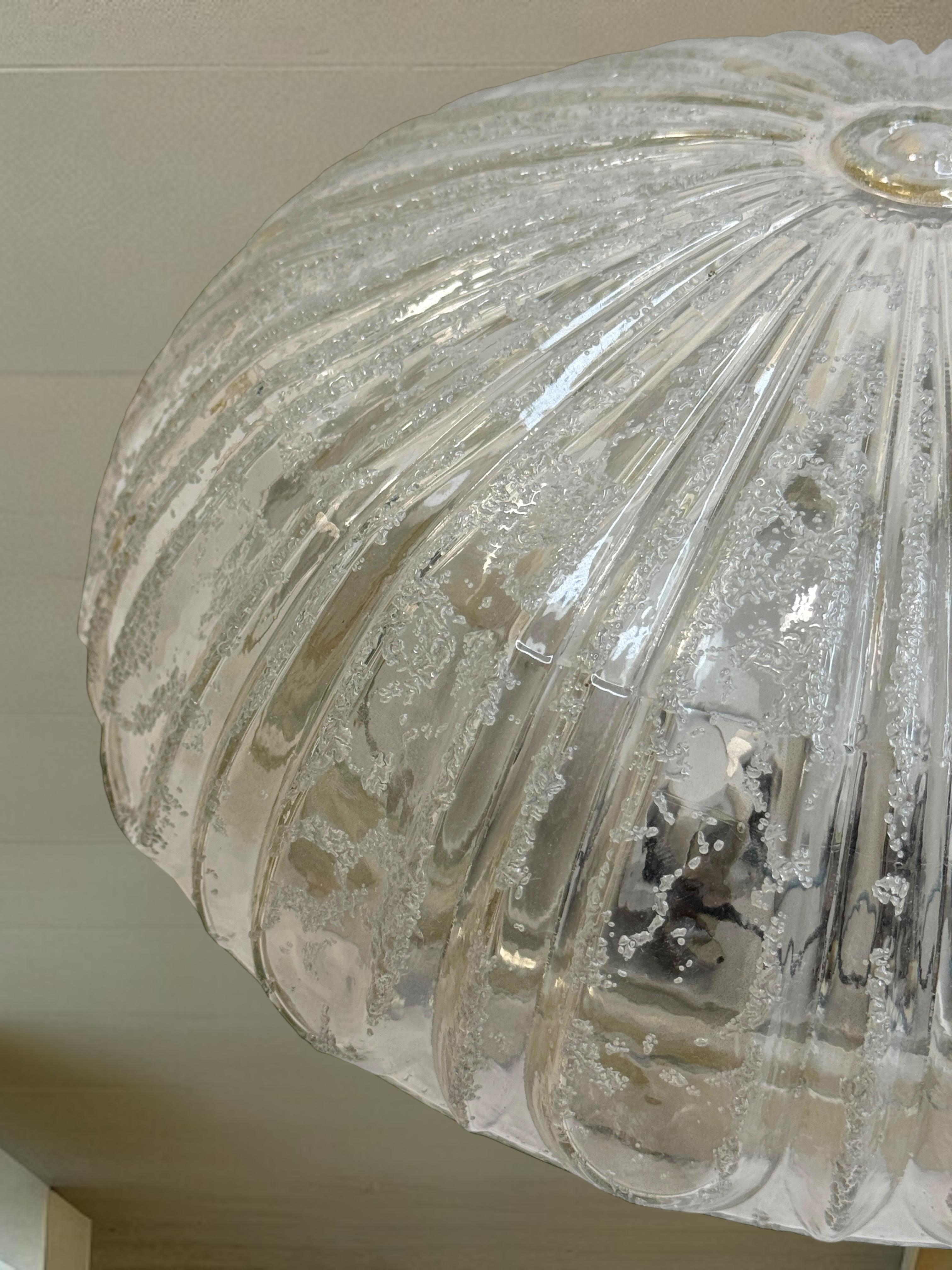 large two light Futuristic Pattern Limburg Flush Mount Ceiling Light, 1960s For Sale 12