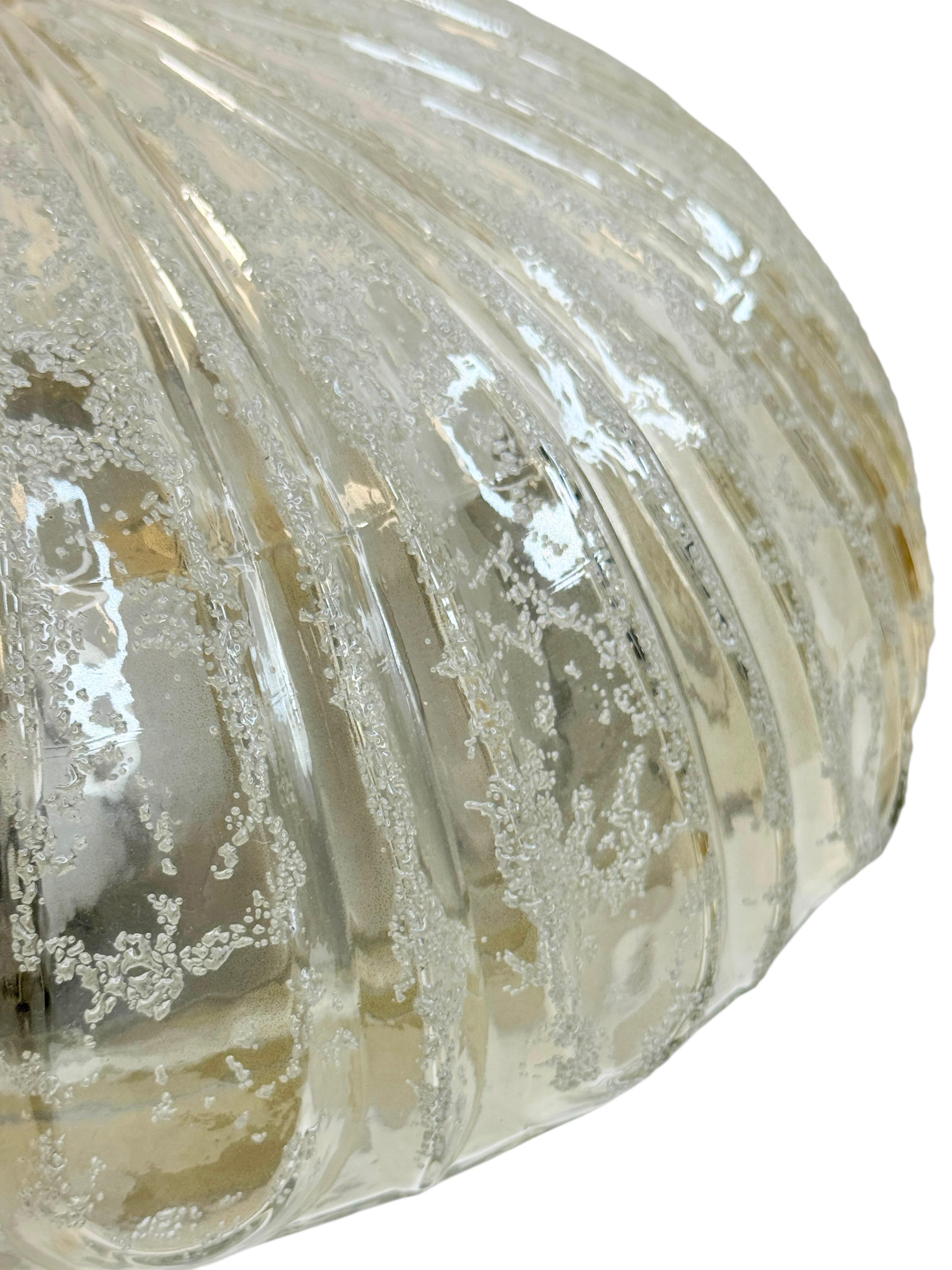 Mid-20th Century large two light Futuristic Pattern Limburg Flush Mount Ceiling Light, 1960s For Sale