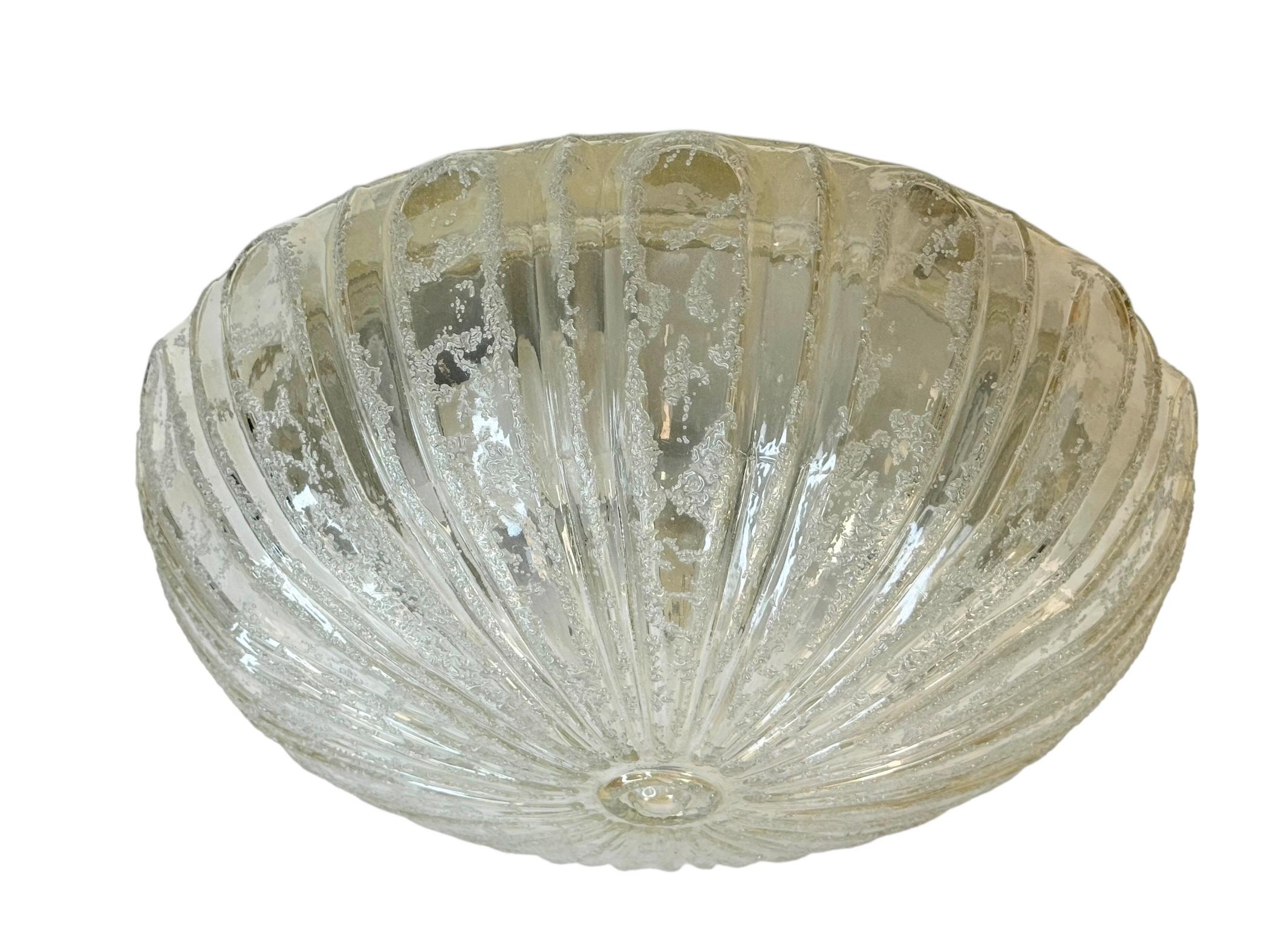 large two light Futuristic Pattern Limburg Flush Mount Ceiling Light, 1960s For Sale 2