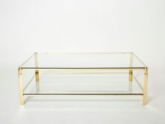 Large Two-Tier Bronze Coffee Table by J.T. Lepelletier for Broncz, 1960s