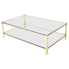 Grande table basse en bronze à deux niveaux de J.T. Lepelletier pour Broncz - Années 1960