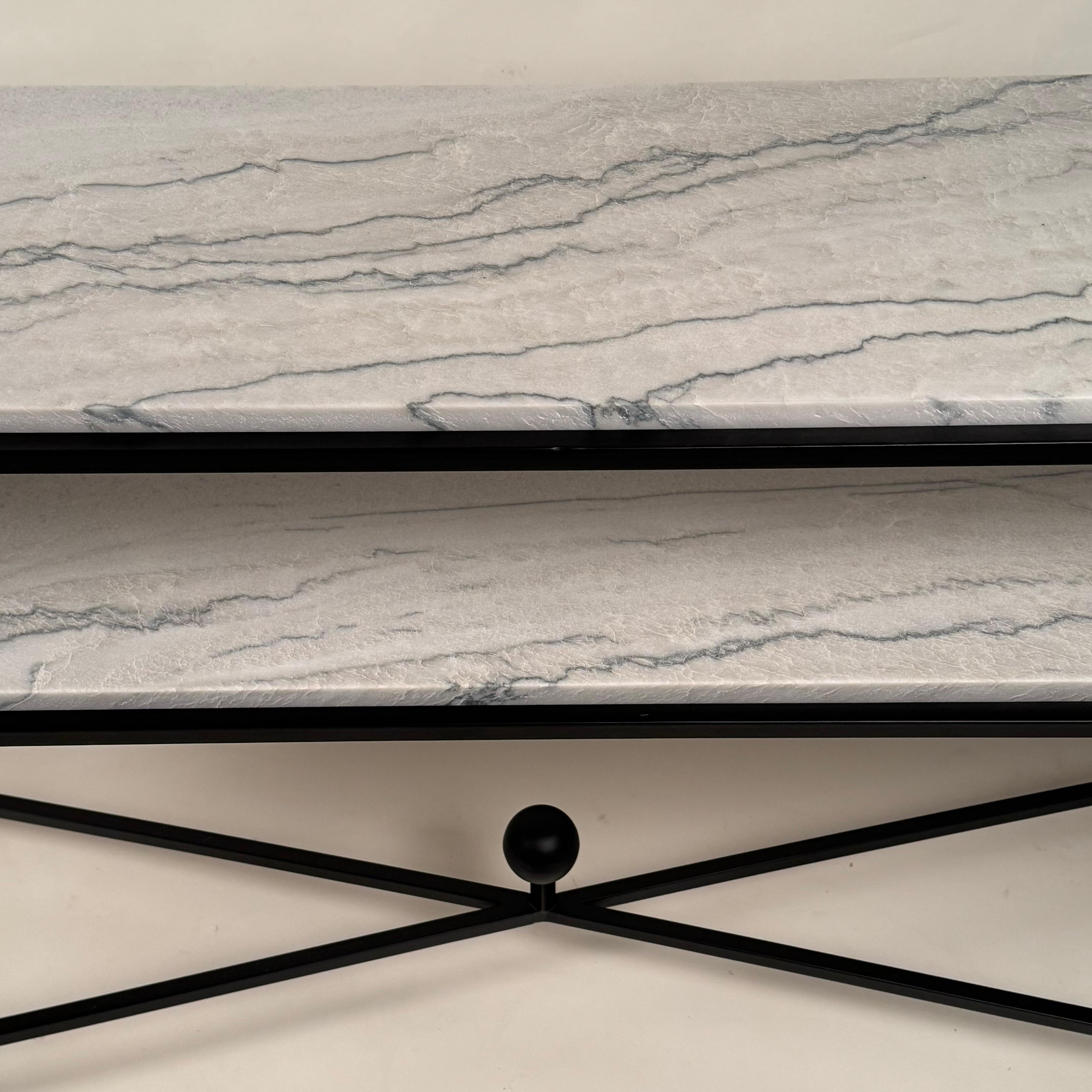 Contemporary Large Two-Tier 'Entretoise' Console by Design Frères For Sale