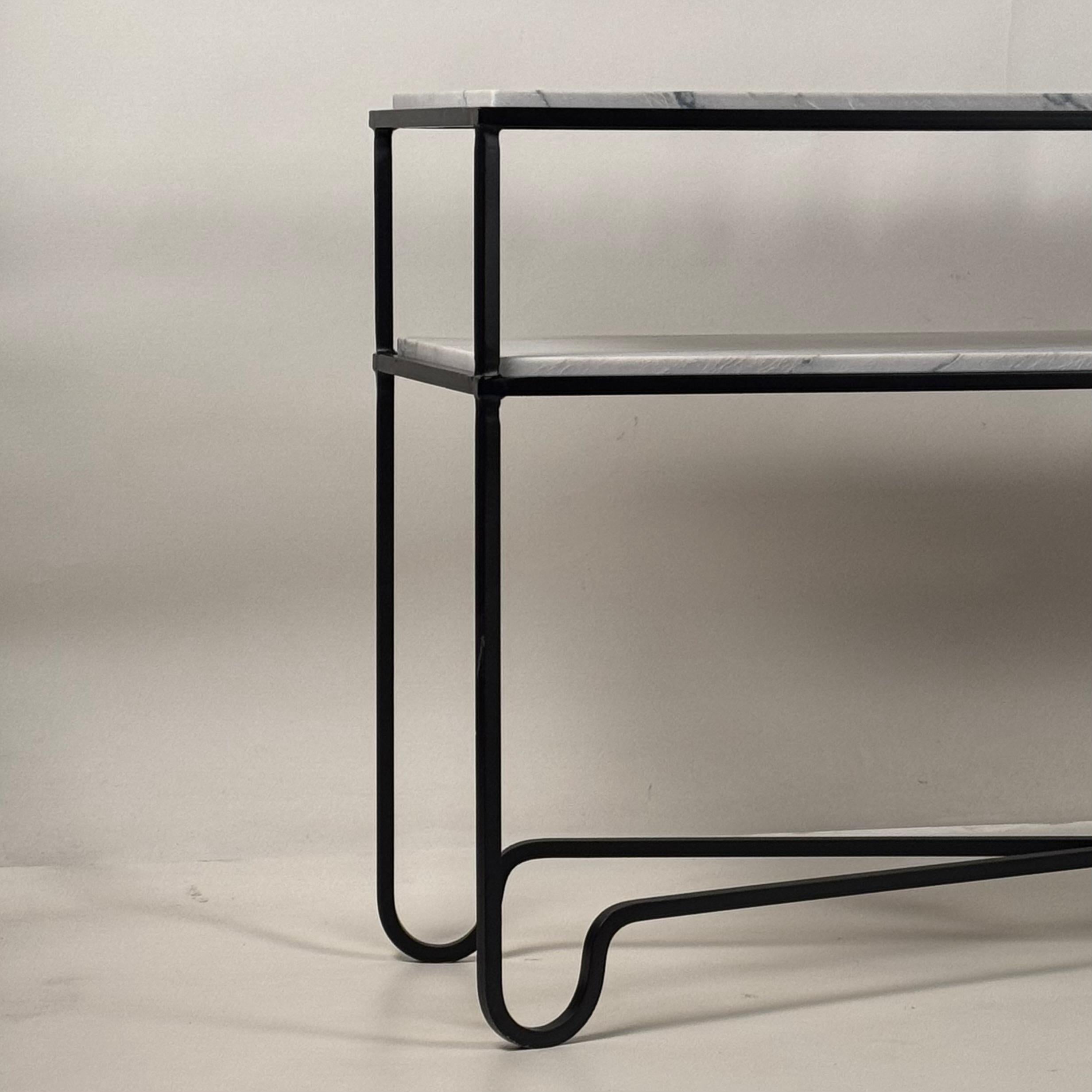 Stone Large Two-Tier 'Entretoise' Console by Design Frères For Sale