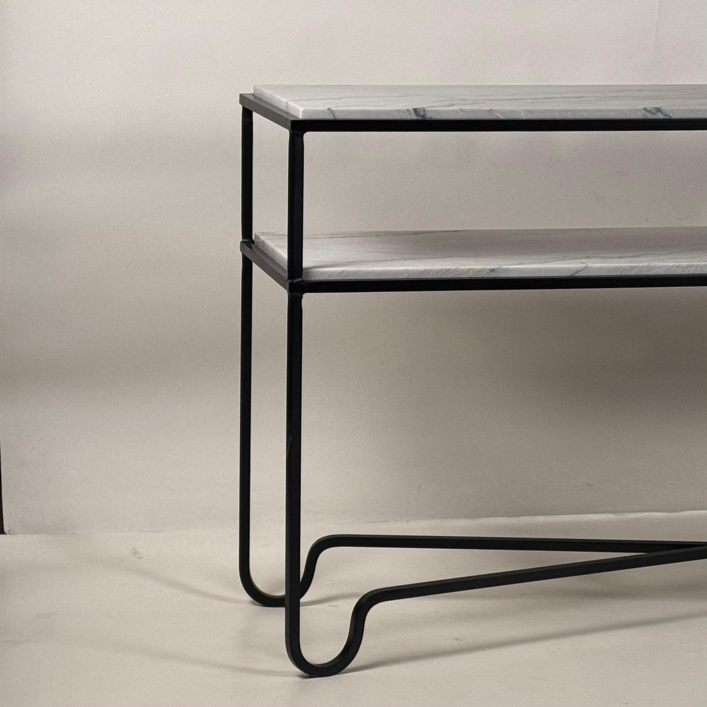 Large Two-Tier 'Entretoise' Console by Design Frères For Sale 1