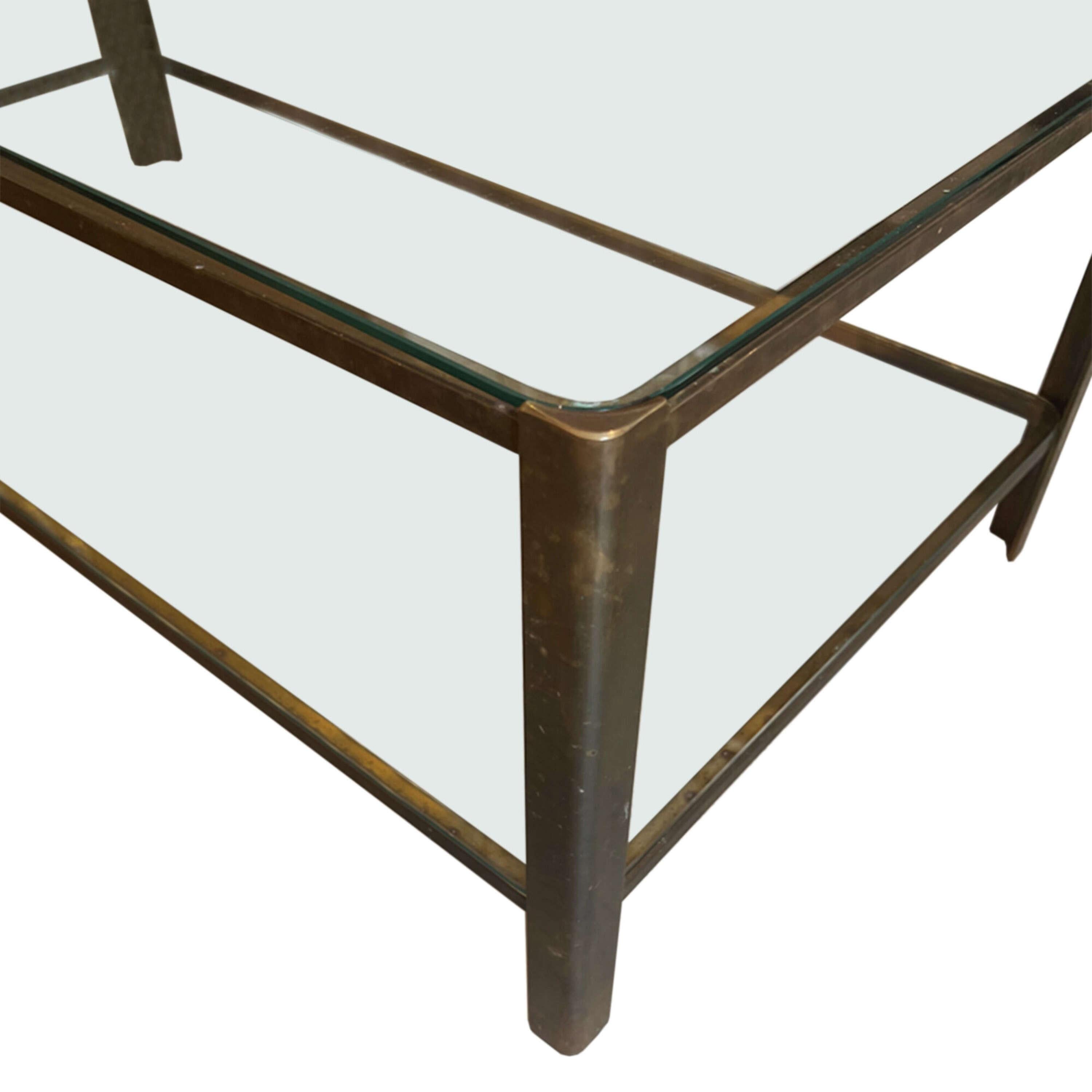 Large Two Tier Midcentury Coffee Table Designed by Jacques Théophile Lepelletier Bon état - En vente à London, GB