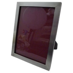 Large Two-Way Engine Turned Sterling Silver Picture Frame
