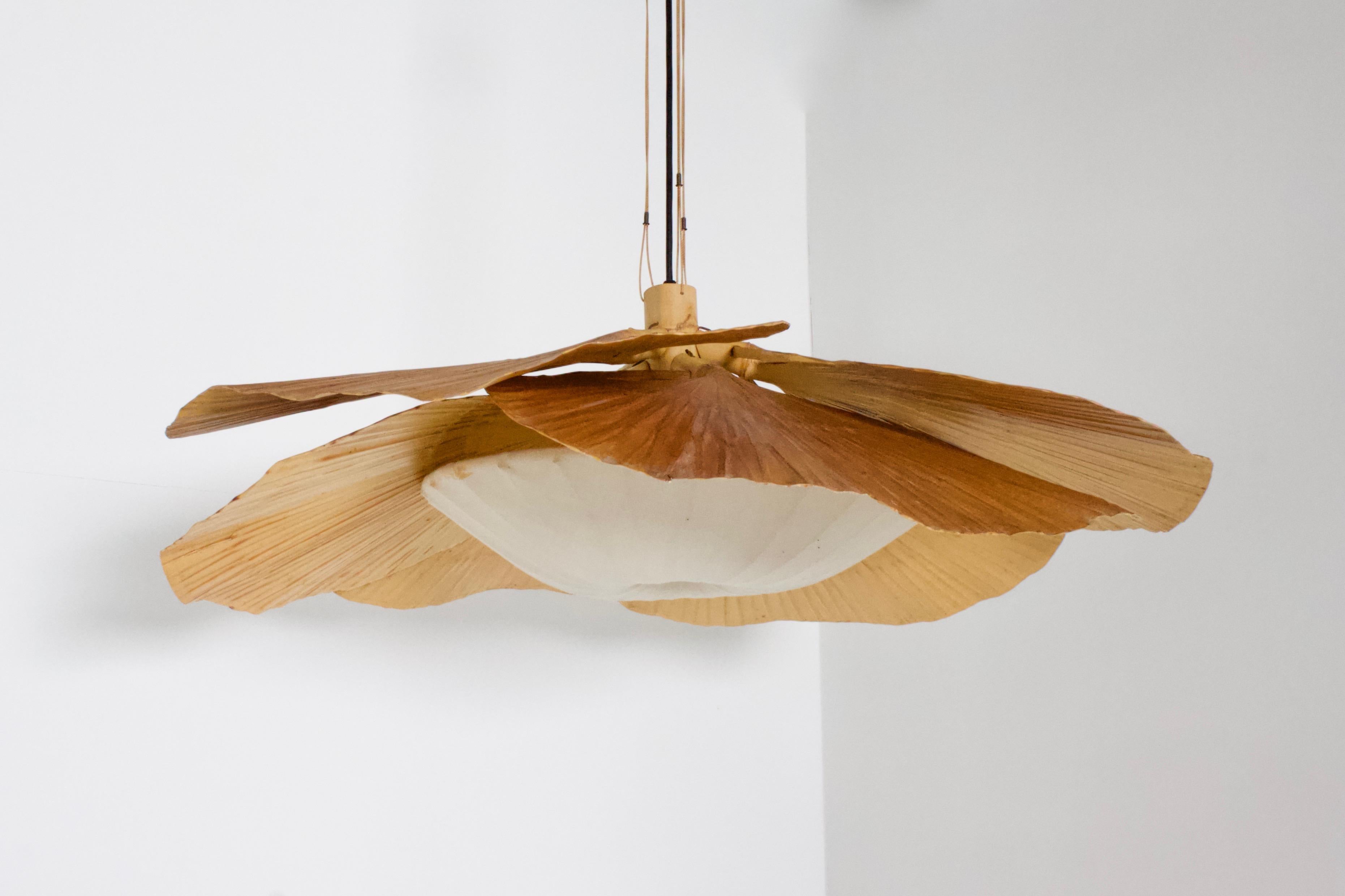 Japonisme Large ‘Uchiwa’ Chandelier by Ingo Maurer, 1970s