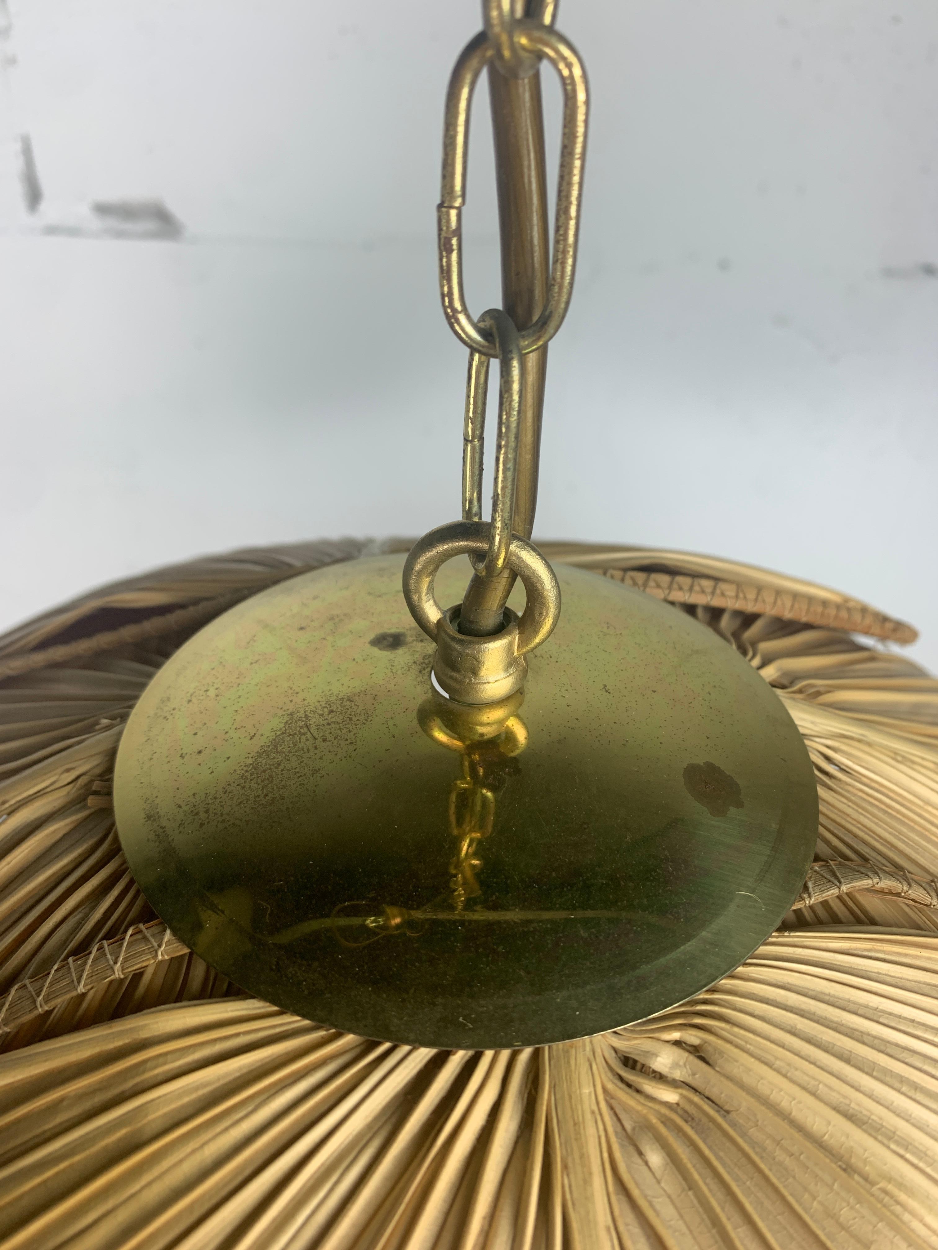 Gran lámpara de techo colgante estilo ventilador Uchiwa, 1975 en venta 5