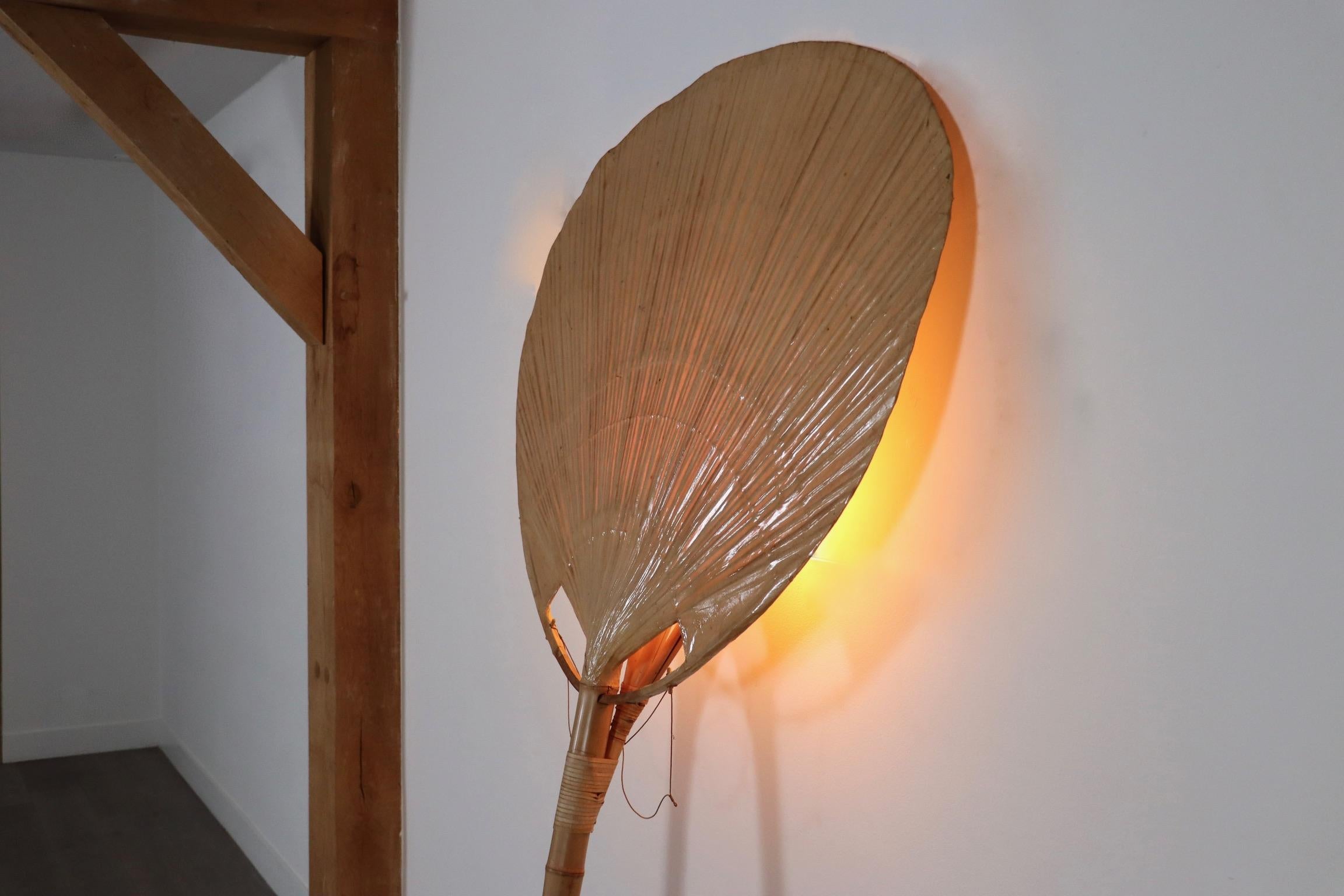 Large Uchiwa Floor Lamp By Ingo Maurer For M Design , Germany 1977 5