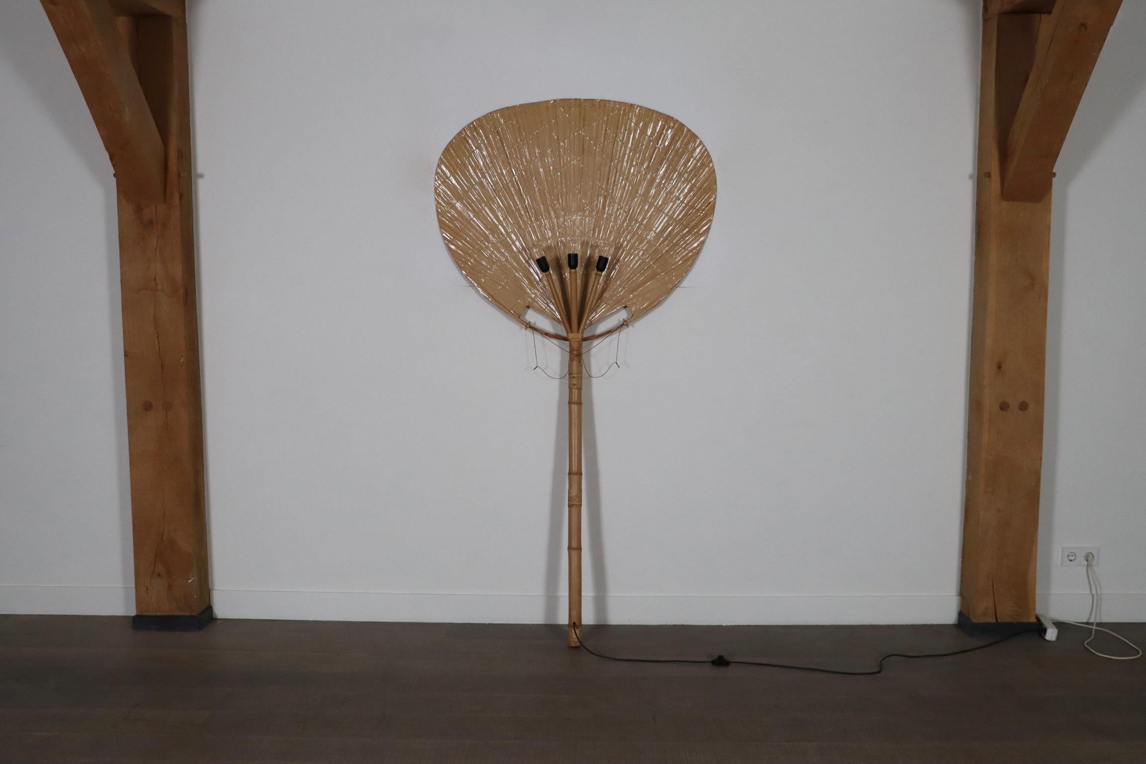 Large Uchiwa Floor Lamp By Ingo Maurer For M Design , Germany 1977 8