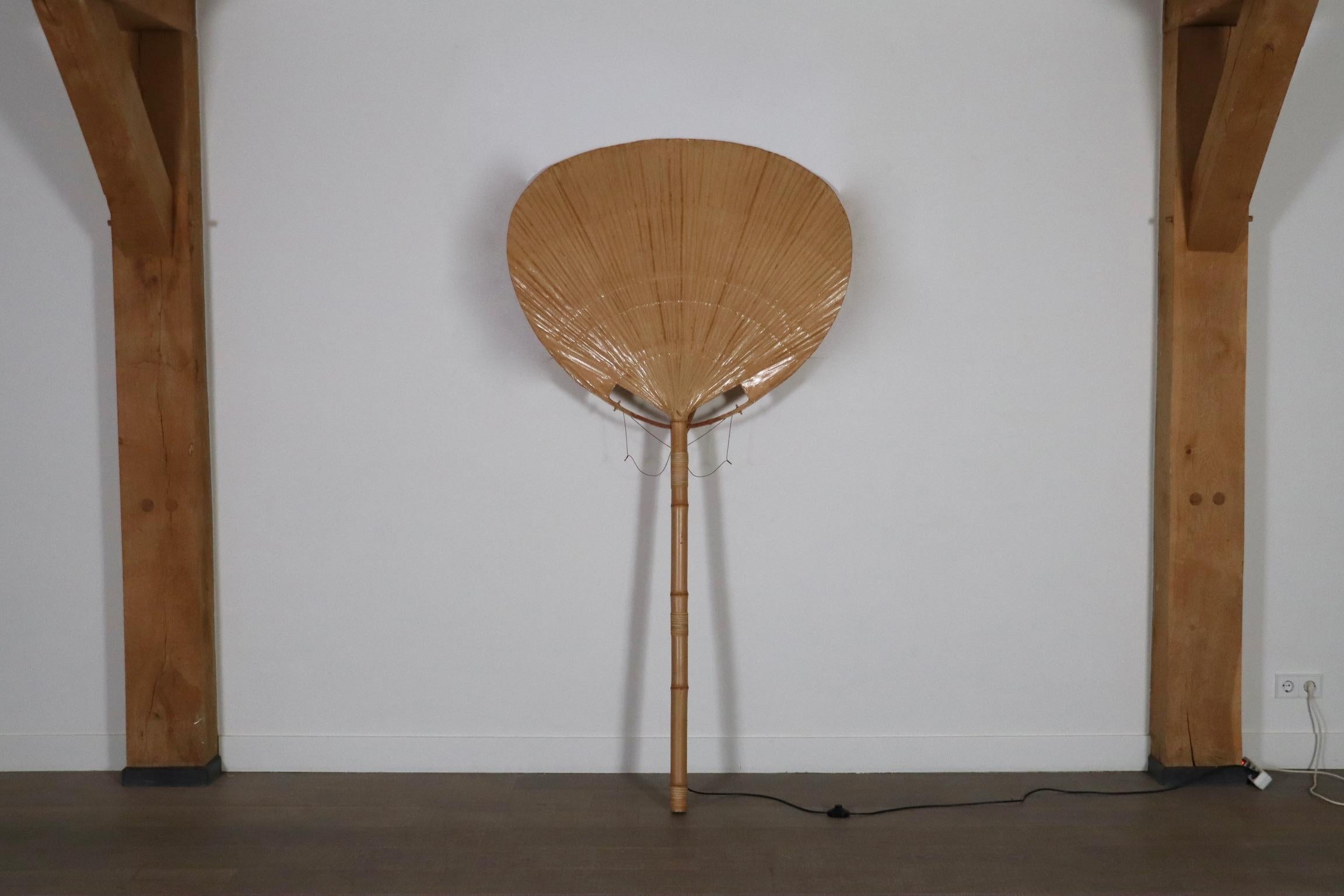 Large Uchiwa Floor Lamp By Ingo Maurer For M Design , Germany 1977 In Good Condition In ABCOUDE, UT