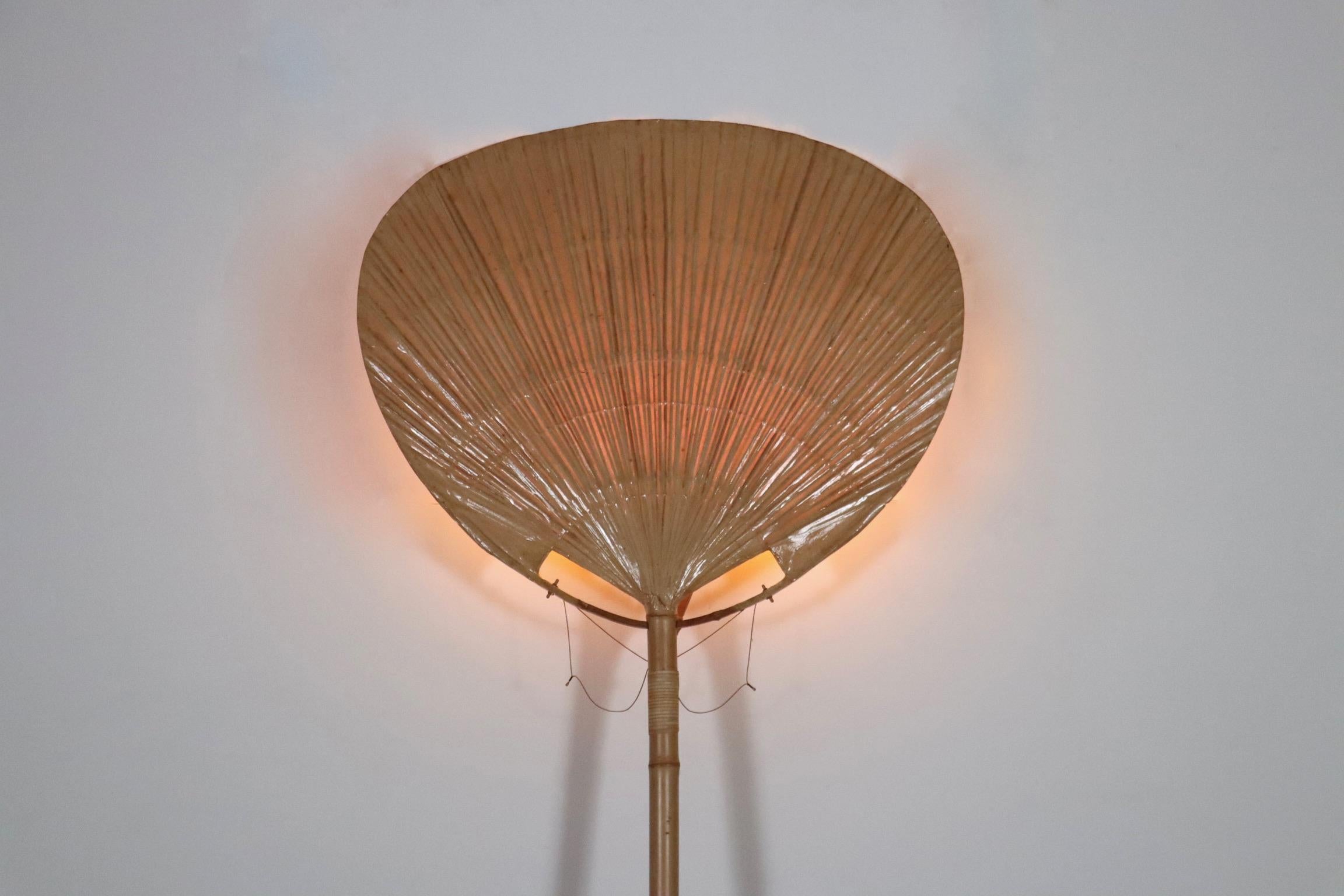 Large Uchiwa Floor Lamp By Ingo Maurer For M Design , Germany 1977 2