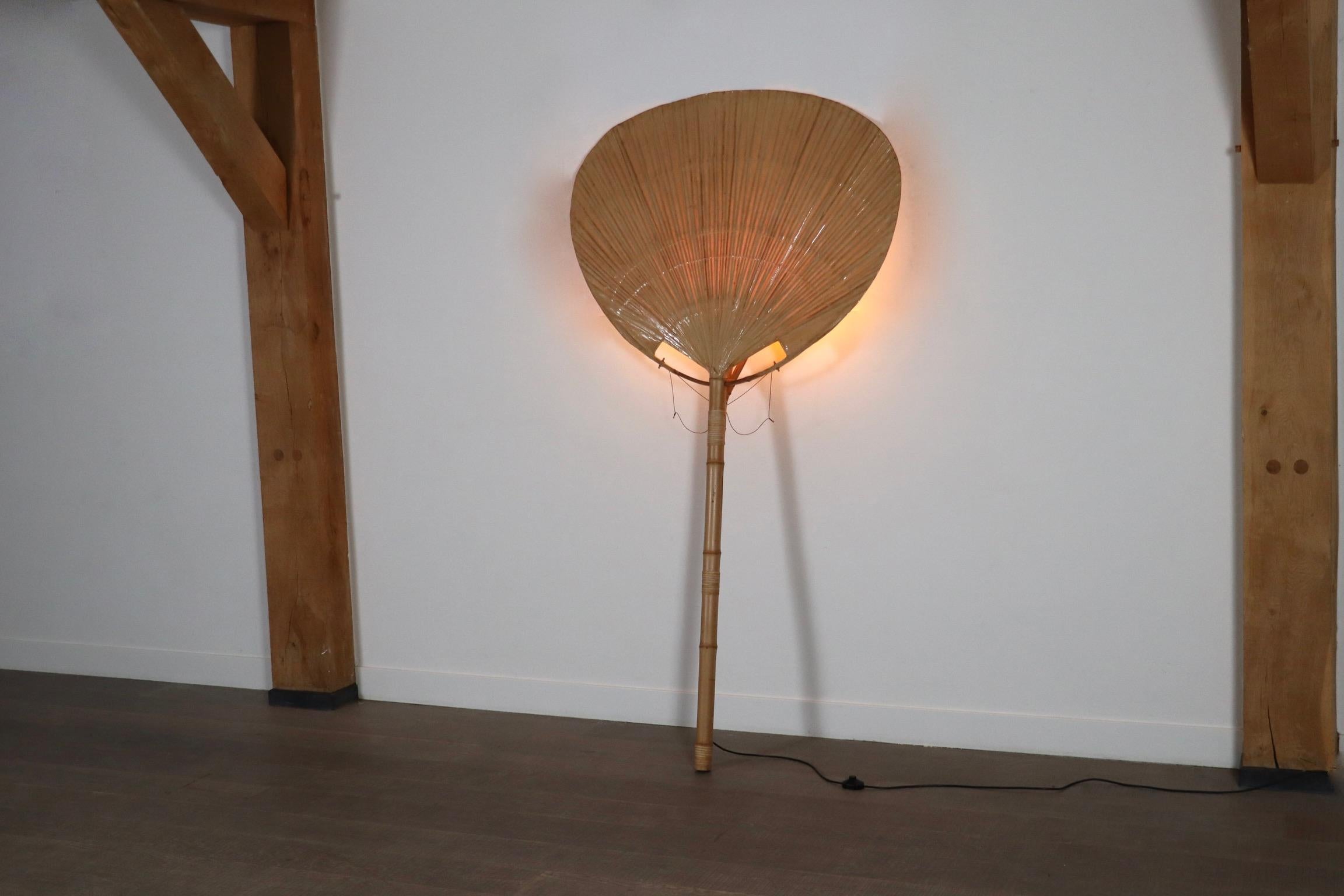 Large Uchiwa Floor Lamp By Ingo Maurer For M Design , Germany 1977 4