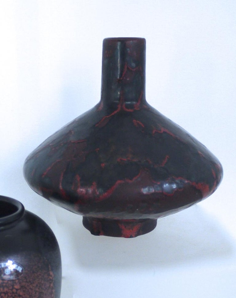 Large UFO by Otto Keramik Vase by Steuler 'Labelled' 1980 Drip Glaze For Sale at 1stdibs