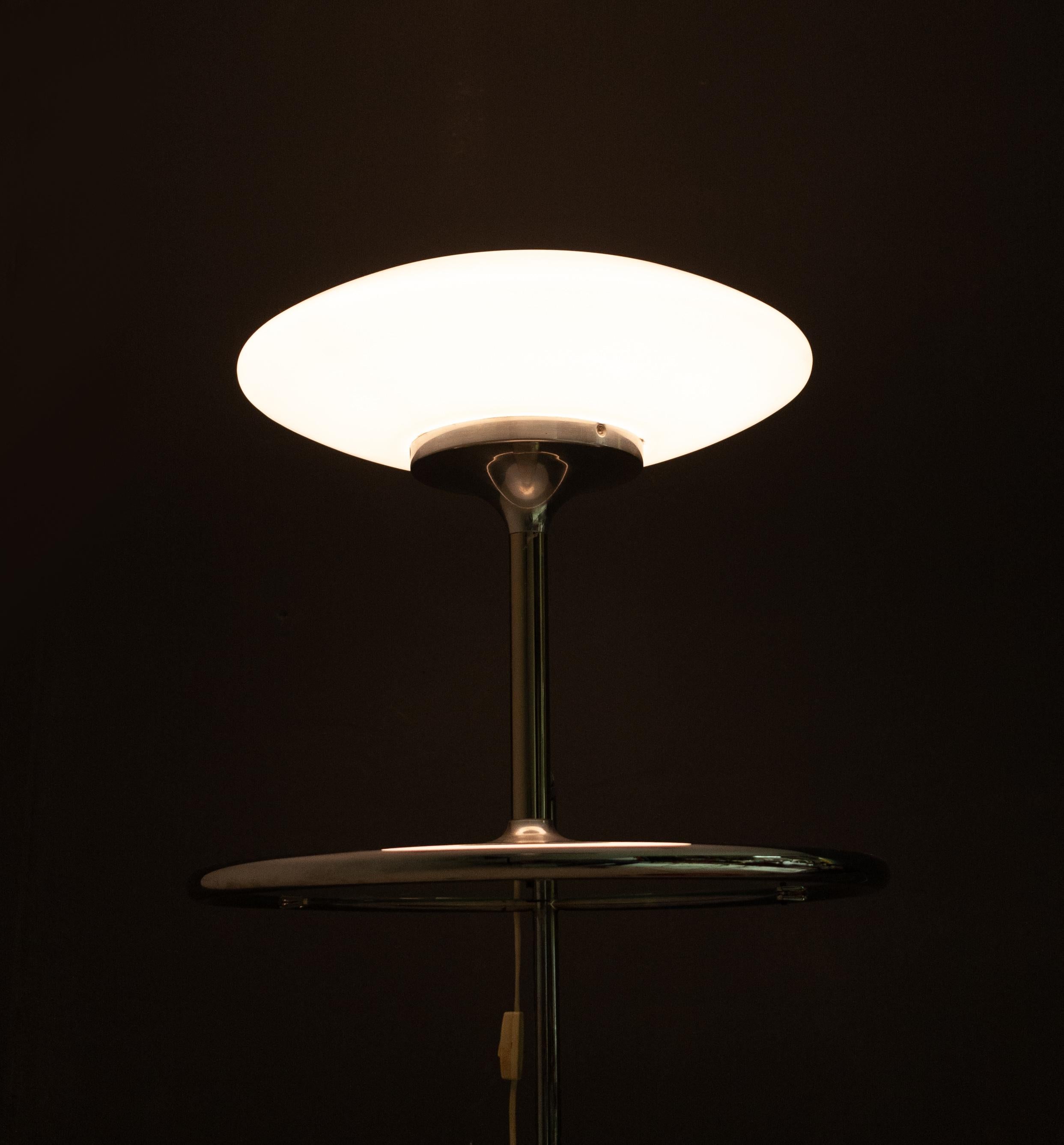 German Large Peil & Putzler UFO Table Lamp, 1970s, 