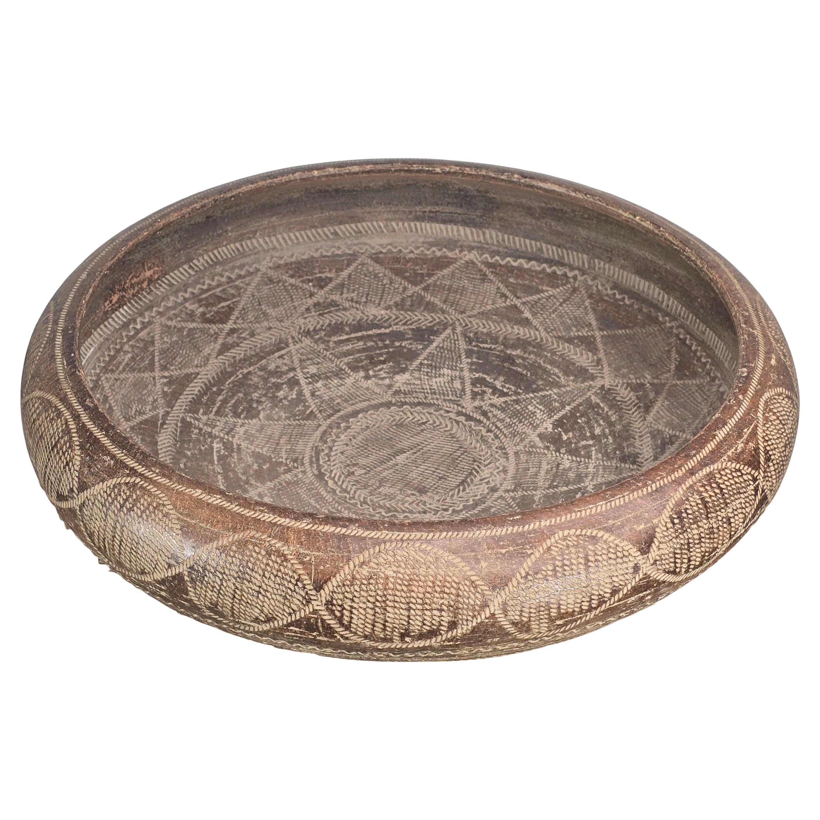 Große Ugo Zaccagnini Sgraffito-Sgraffito-Stammesschale