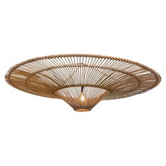 Large Umbrella Shaped Bamboo Chandelier, Indonesia, Contemporary