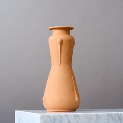 Large Unglazed Art Deco Ceramic Vase by Ewald Dahlskog, Bo Fajans, Sweden, 1930s