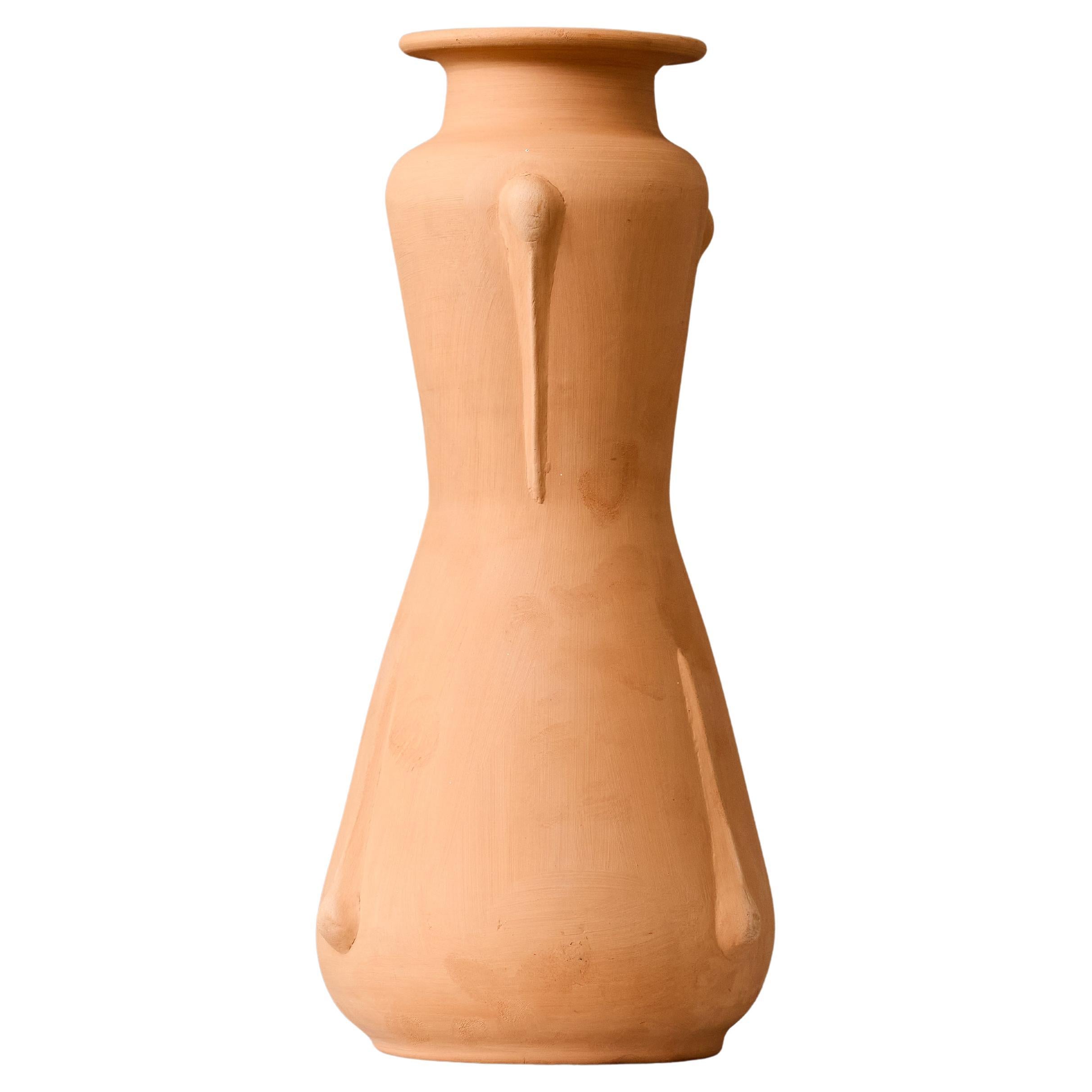 Large Unglazed Art Deco Ceramic Vase by Ewald Dahlskog, Bo Fajans, Sweden, 1930s For Sale