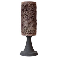 Large Unique Brutalist Stoneware Table Lamp by Sejer Ceramics, Denmark, 1960s
