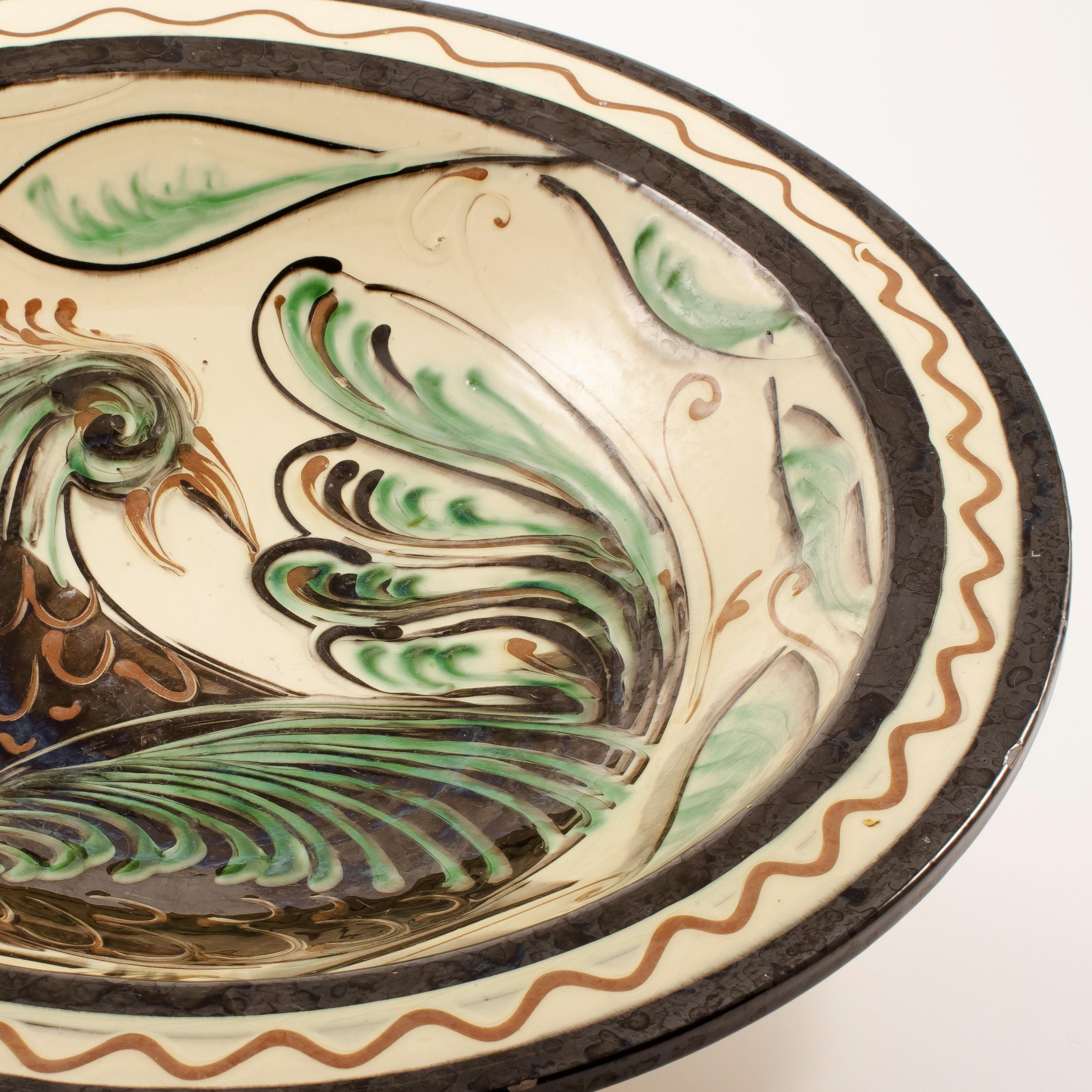 Danois Grand plat en céramique unique, Julia Kabel by Kähler en vente
