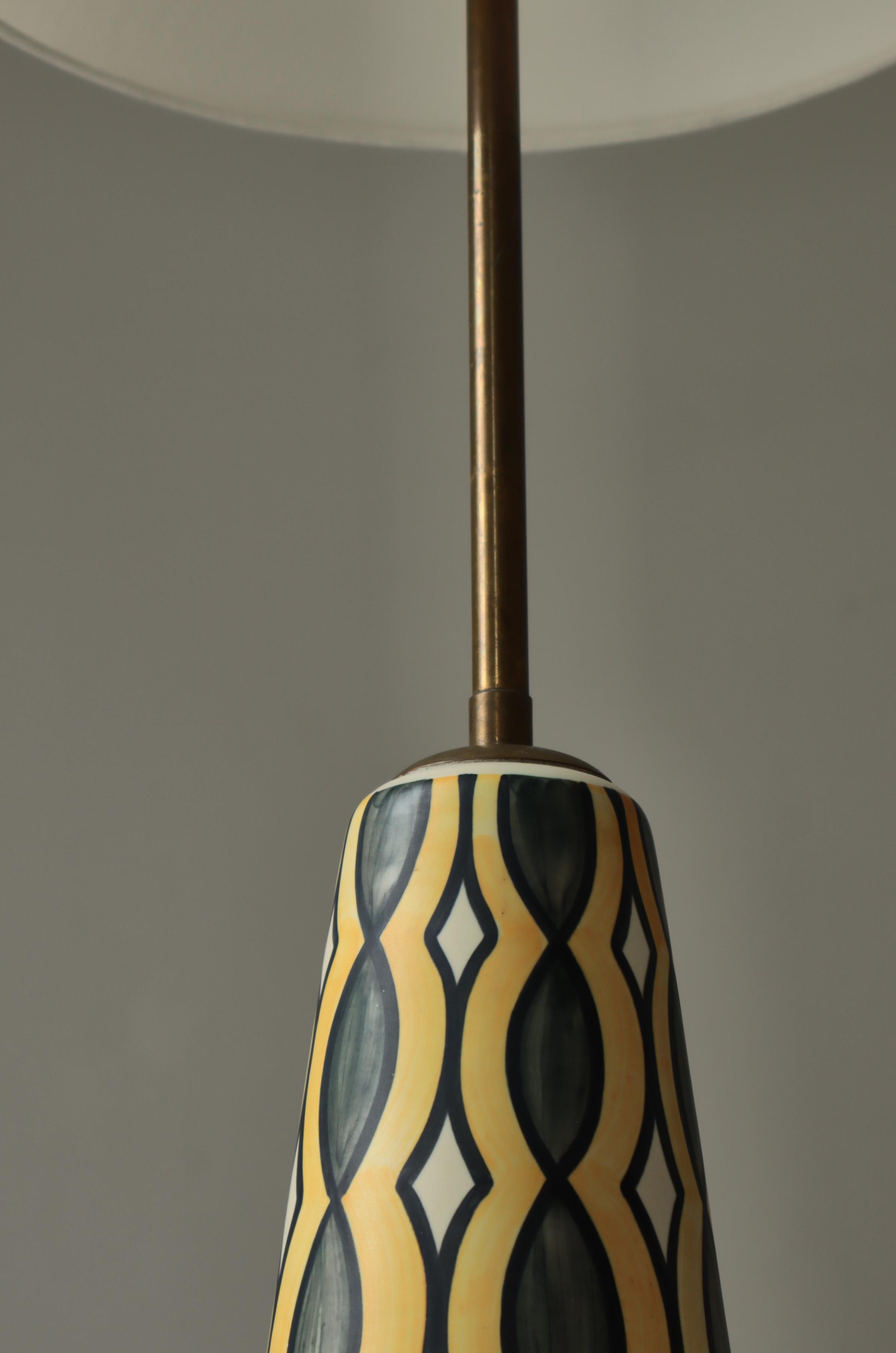 Large Unique Ceramic Floor Lamp by Rigmor Nielsen, Søholm, 1960s, Danish Modern For Sale 5