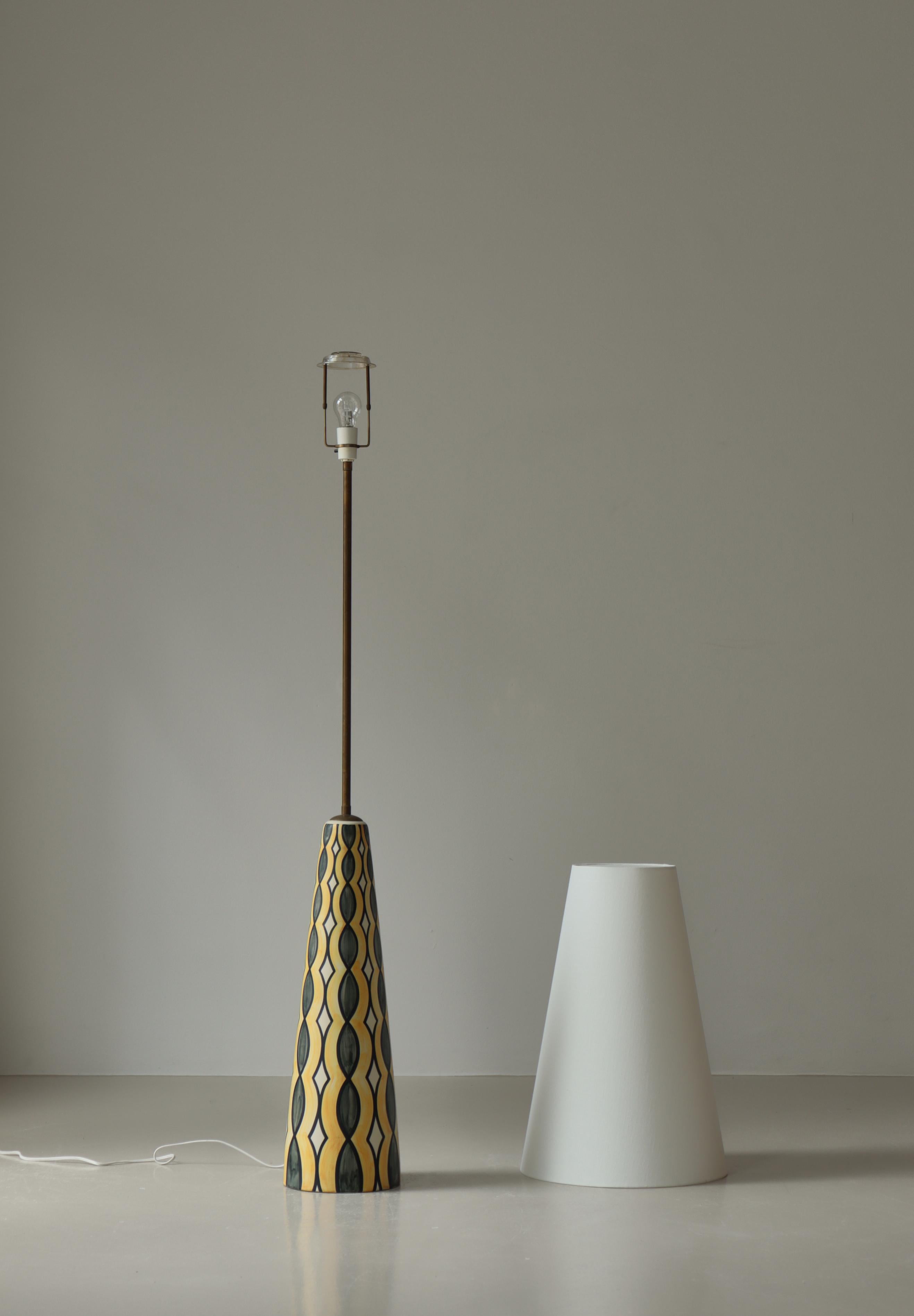 Large Unique Ceramic Floor Lamp by Rigmor Nielsen, Søholm, 1960s, Danish Modern For Sale 7