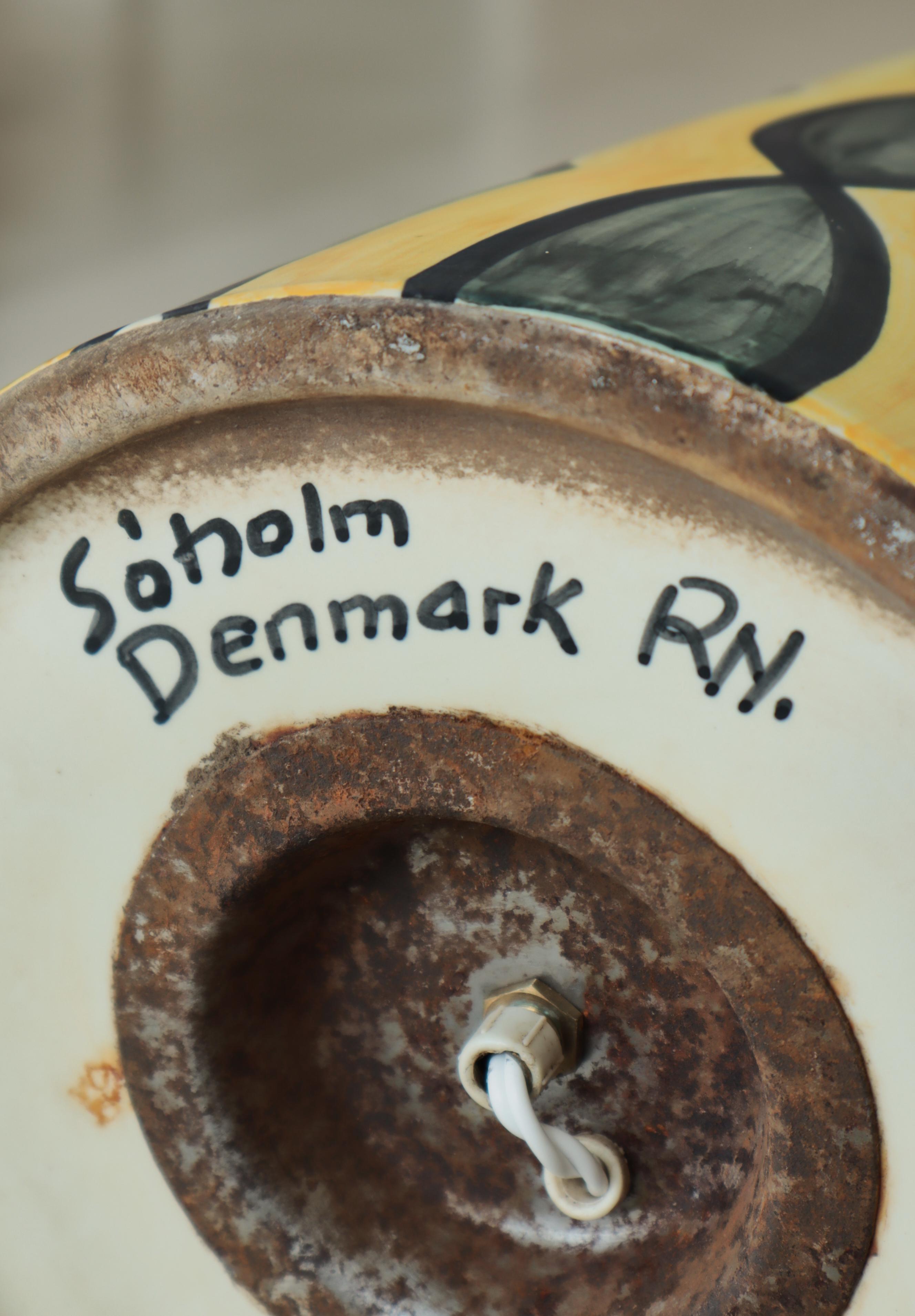 Large Unique Ceramic Floor Lamp by Rigmor Nielsen, Søholm, 1960s, Danish Modern For Sale 9