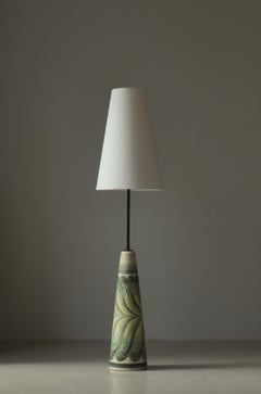Gran lámpara de pie de cerámica única de Rigmor Nielsen, Søholm, década de 1960, estilo moderno danés