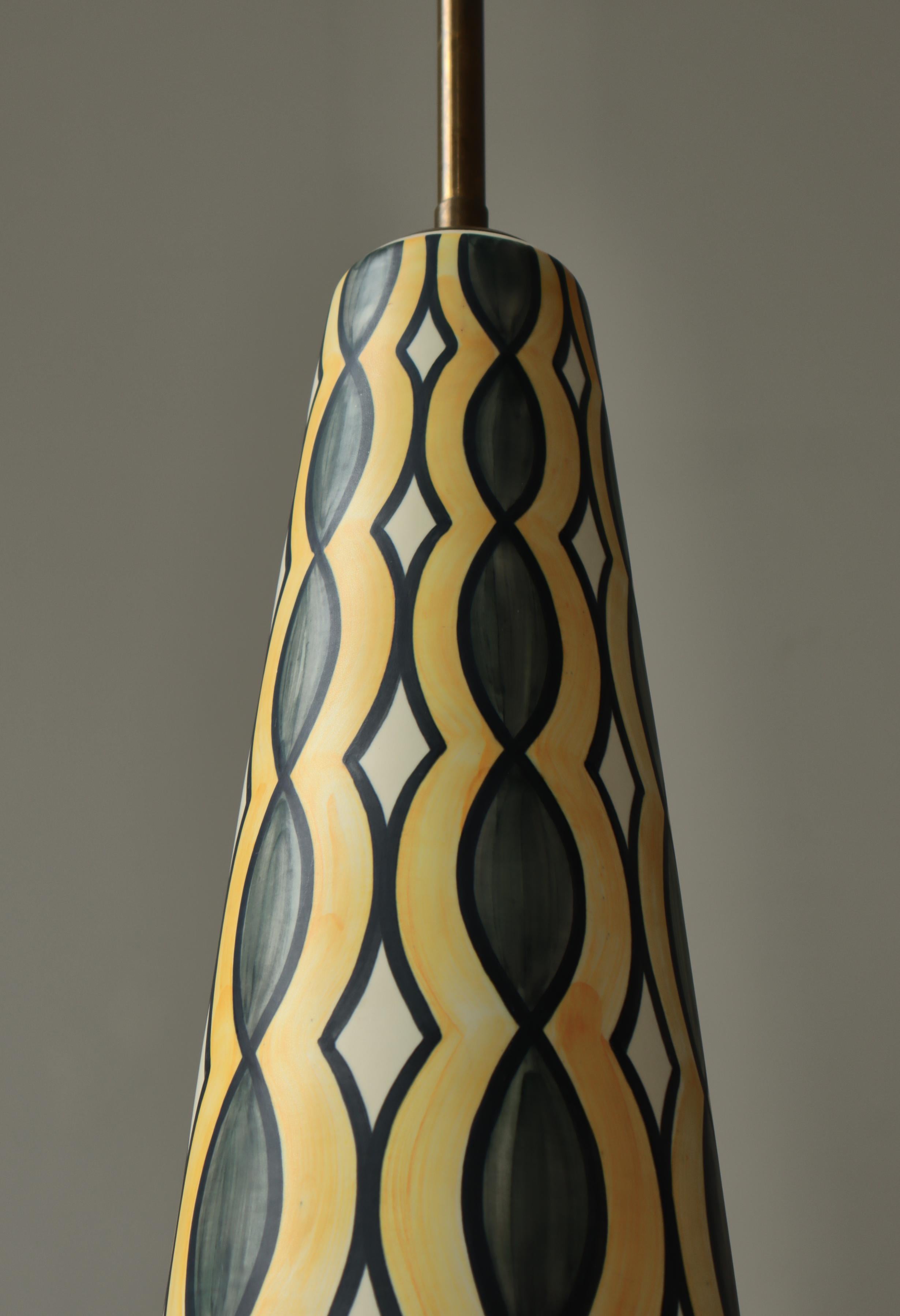 Large Unique Ceramic Floor Lamp by Rigmor Nielsen, Søholm, 1960s, Danish Modern In Good Condition For Sale In Odense, DK