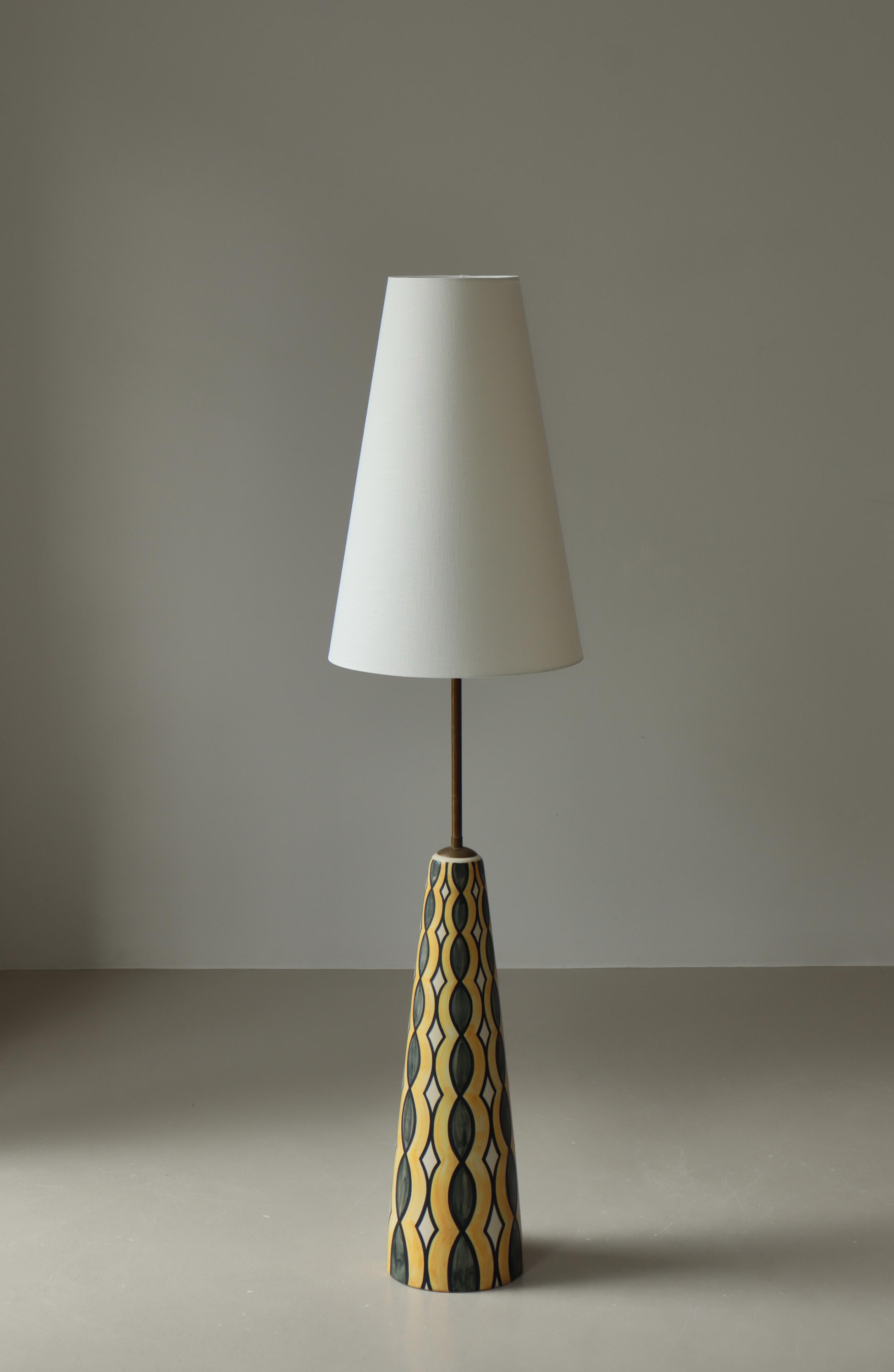Large Unique Ceramic Floor Lamp by Rigmor Nielsen, Søholm, 1960s, Danish Modern For Sale 1