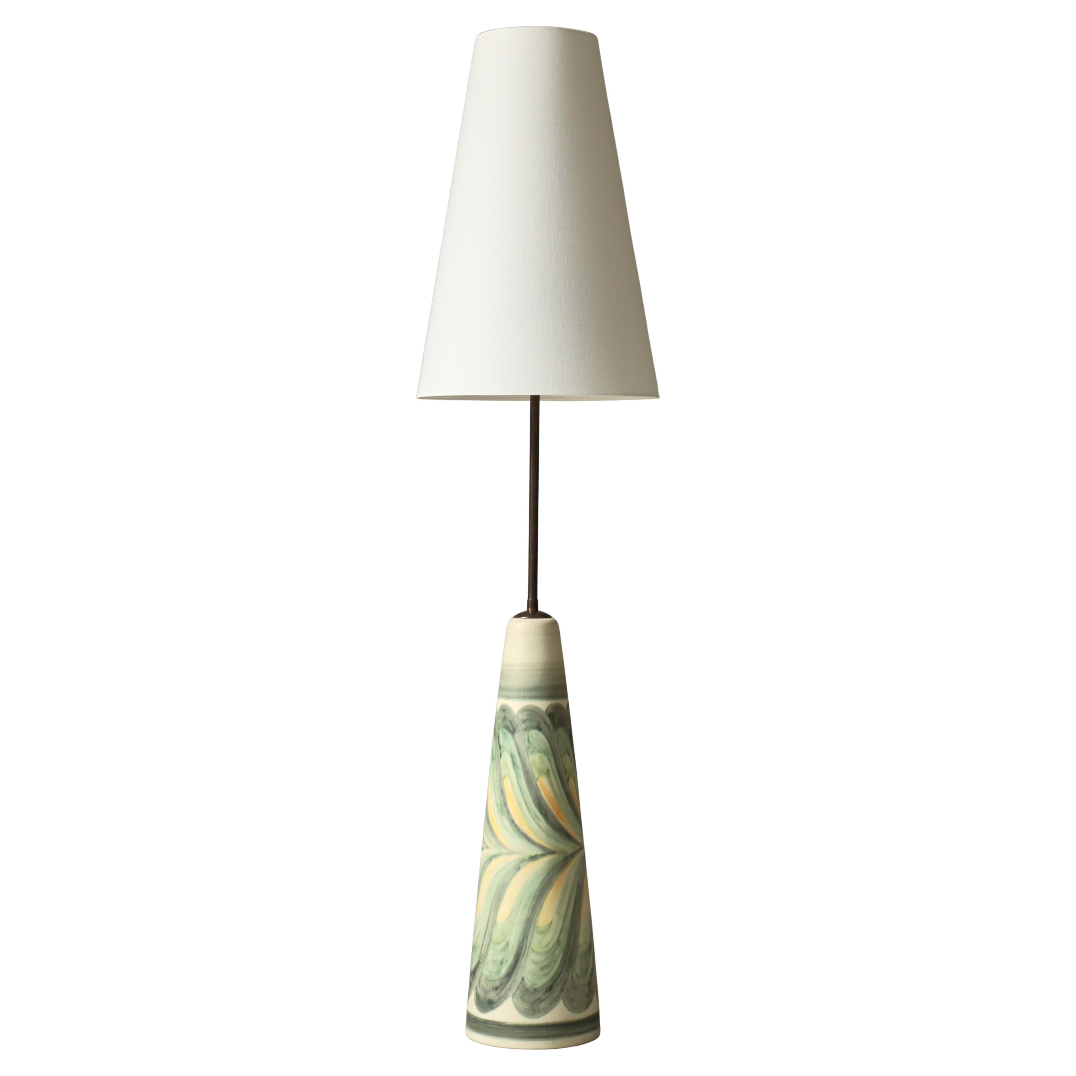Grand lampadaire unique en céramique de Rigmor Nielsen, Søholm, 1960, Danish Modern