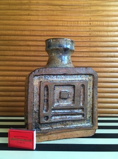 Grand vase en céramique brutaliste d'Erik Askholm, 1970