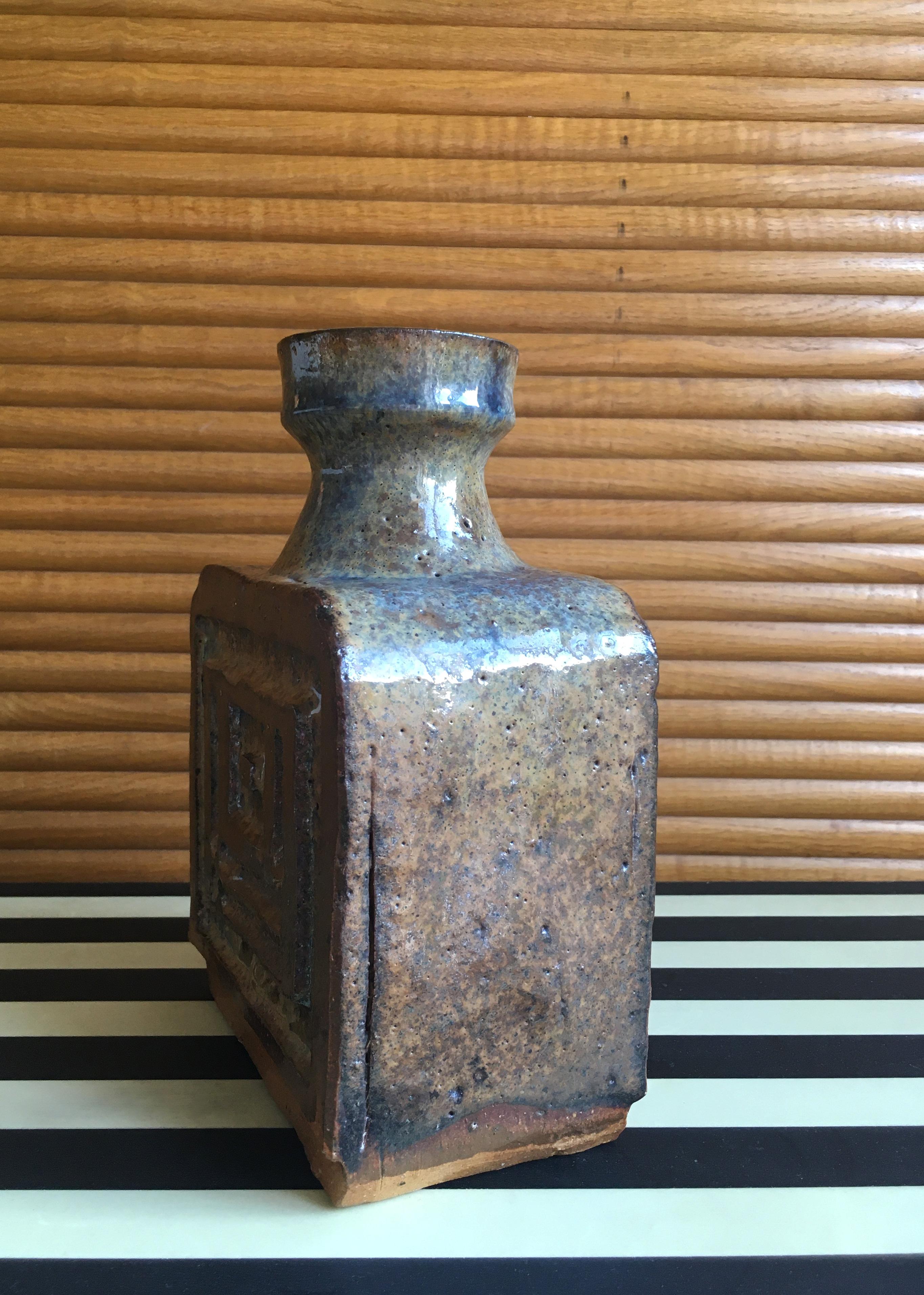 Große brutalistische Keramikvase von Erik Askholm, 1970er Jahre 2