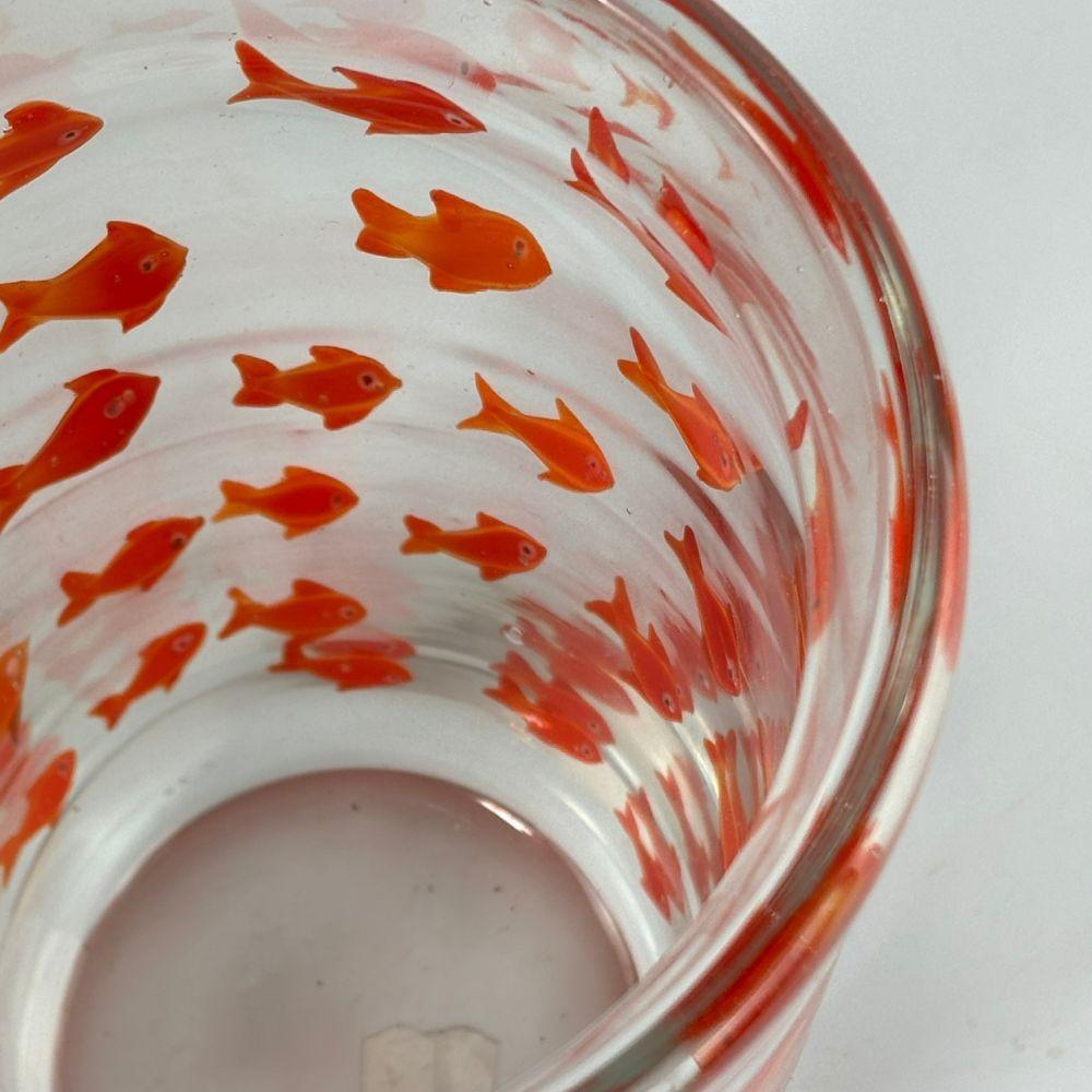 Large unique goldfish Murano vase ca. 1960 MCM For Sale 3
