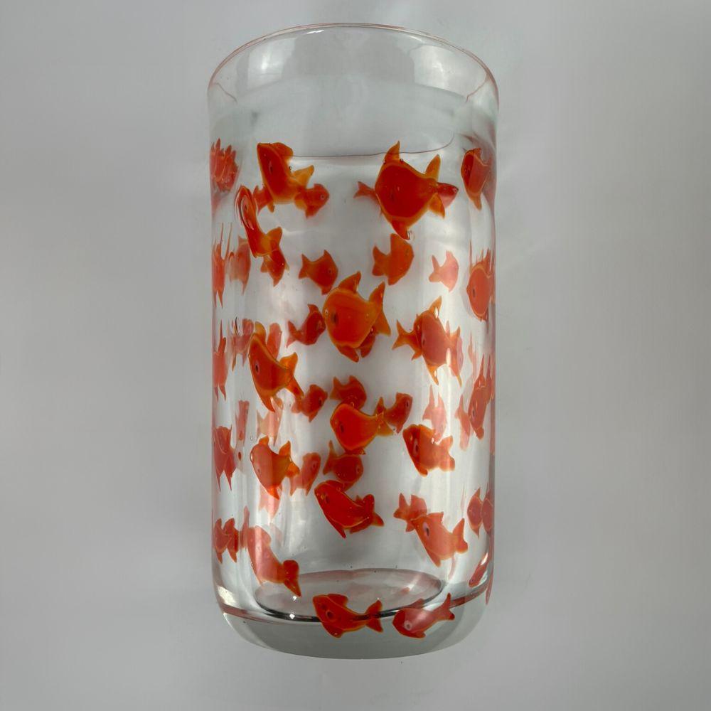 Large unique goldfish Murano vase ca. 1960 MCM 4