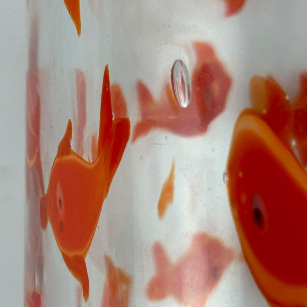 Large unique goldfish Murano vase ca. 1960 MCM For Sale 2