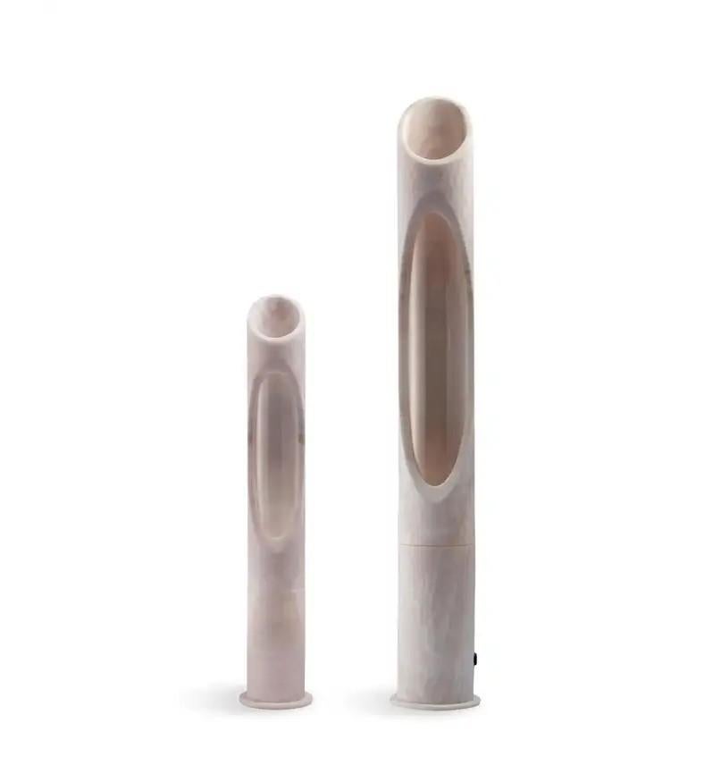 Große einzigartige handgefertigte rosa Rosa Egeo Marmor Armonia Lampe L, Jacopo Simonetti im Angebot 5