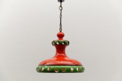 Large Unique Handmade Ceramic Hanging Lamp from the 1960s, Italy