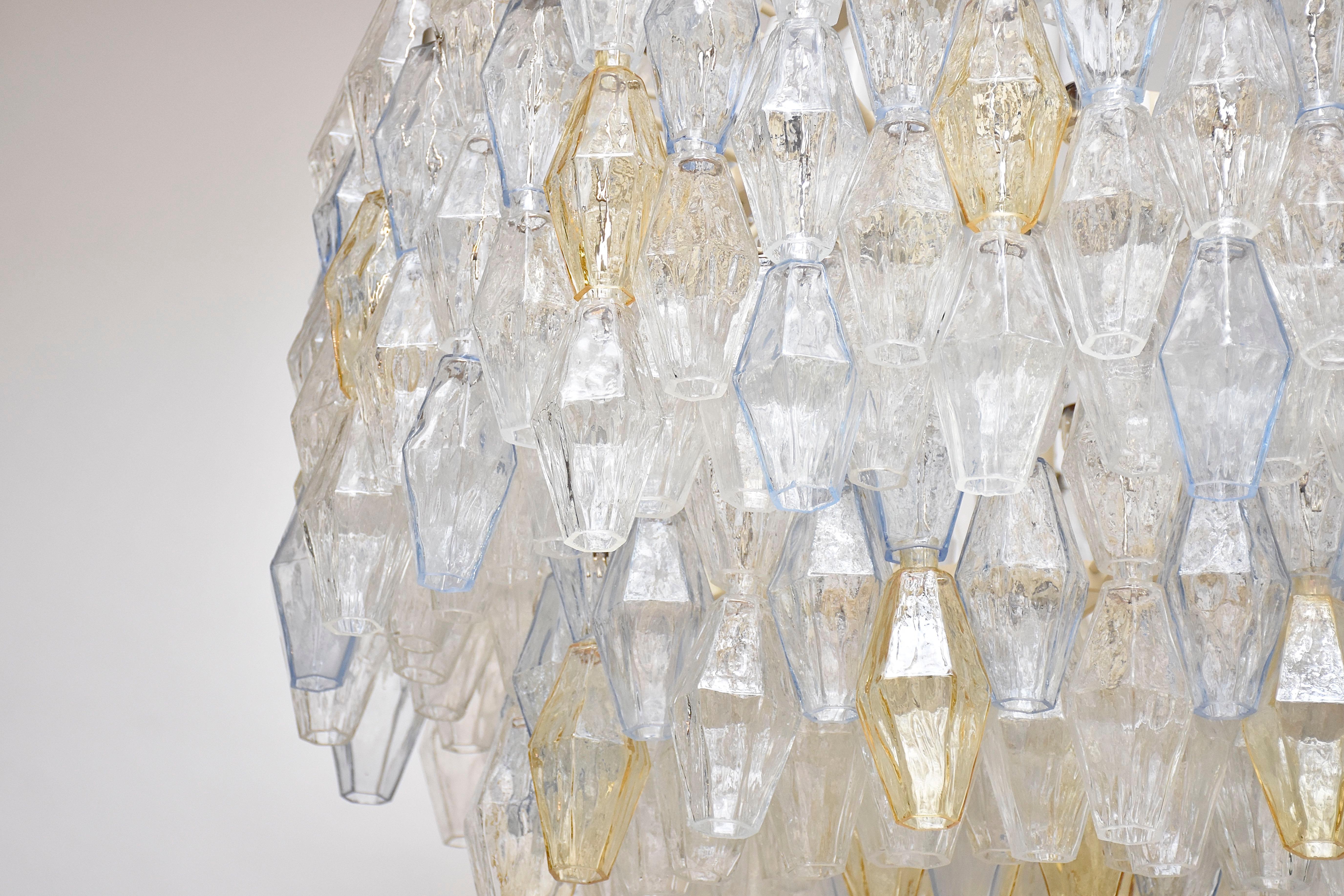Grande lampadario unico di Murano della metà del secolo scorso Poliedri di Carlo Scarpa per Venini in vendita 2